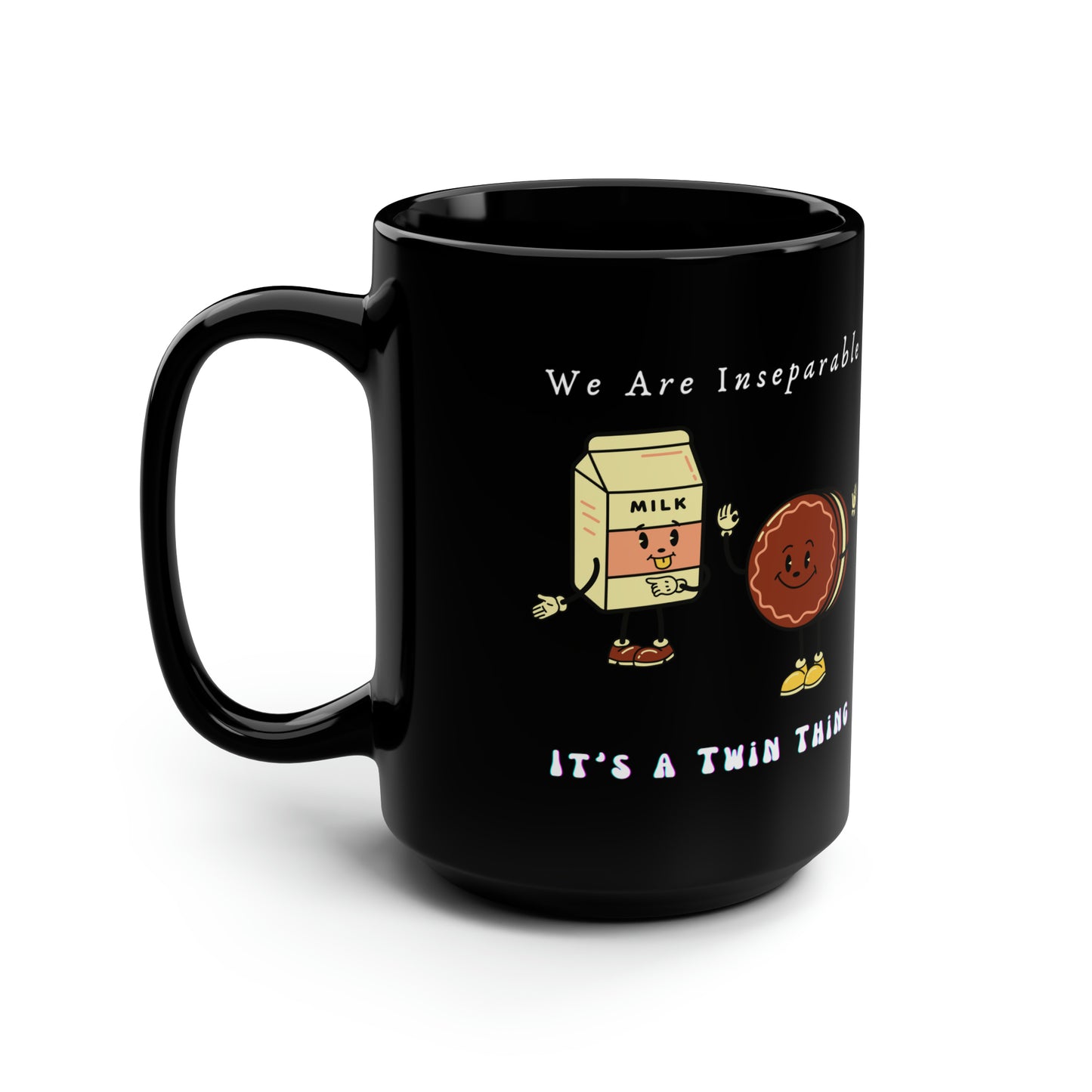 Twin Black Mug, 15oz