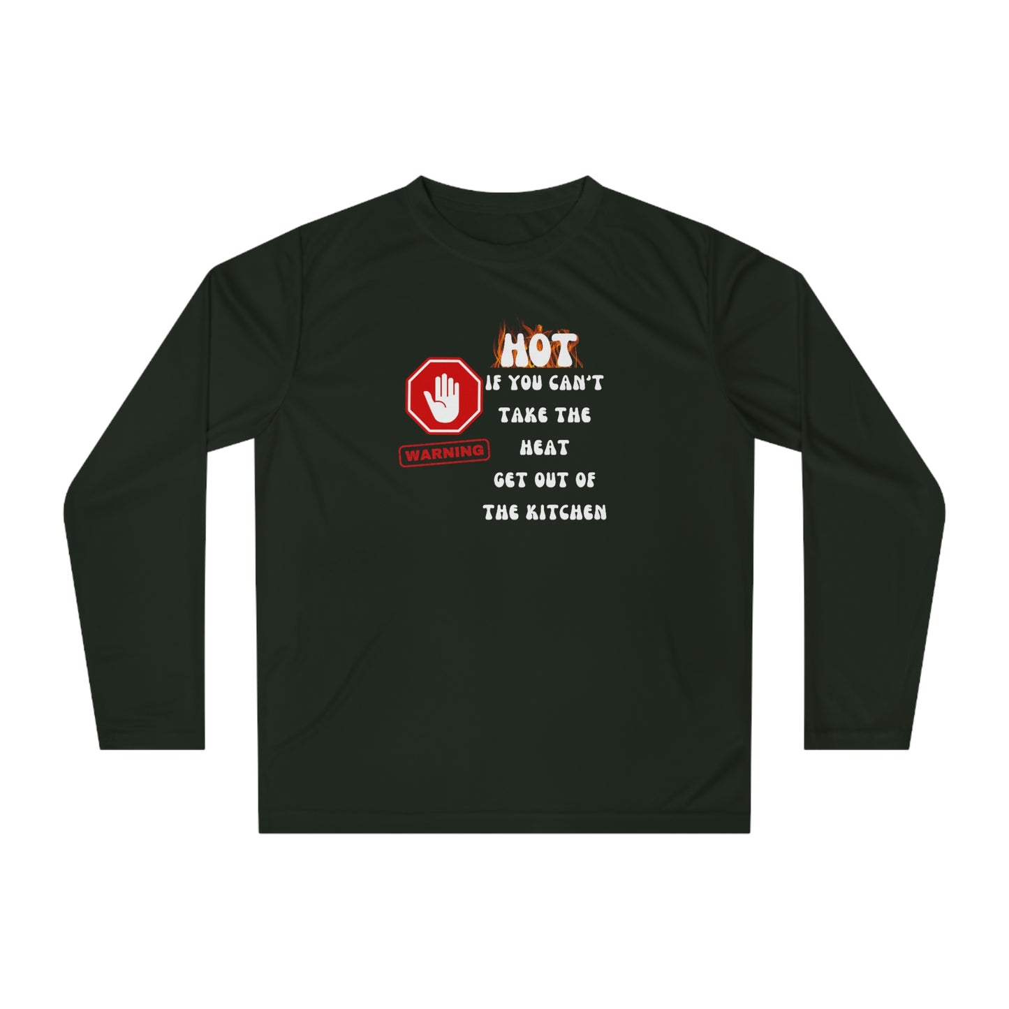 Warning, Unisex Performance Long Sleeve Shirt