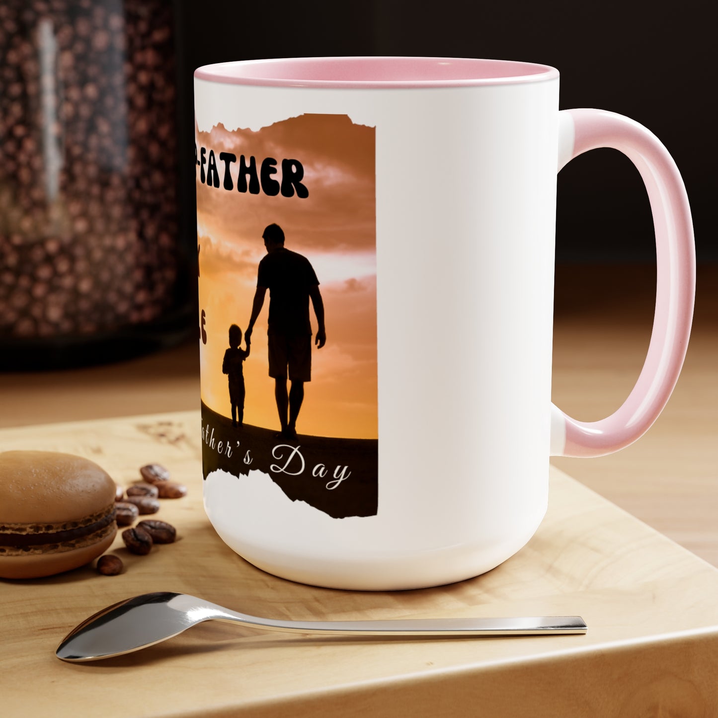 Exotic Print Father's Day Two-Tone Coffee Mugs, 15oz