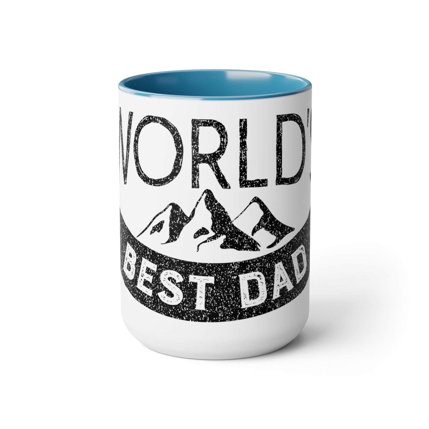 Exotic Print Fathers Day Two-Tone Coffee Mugs, 15oz