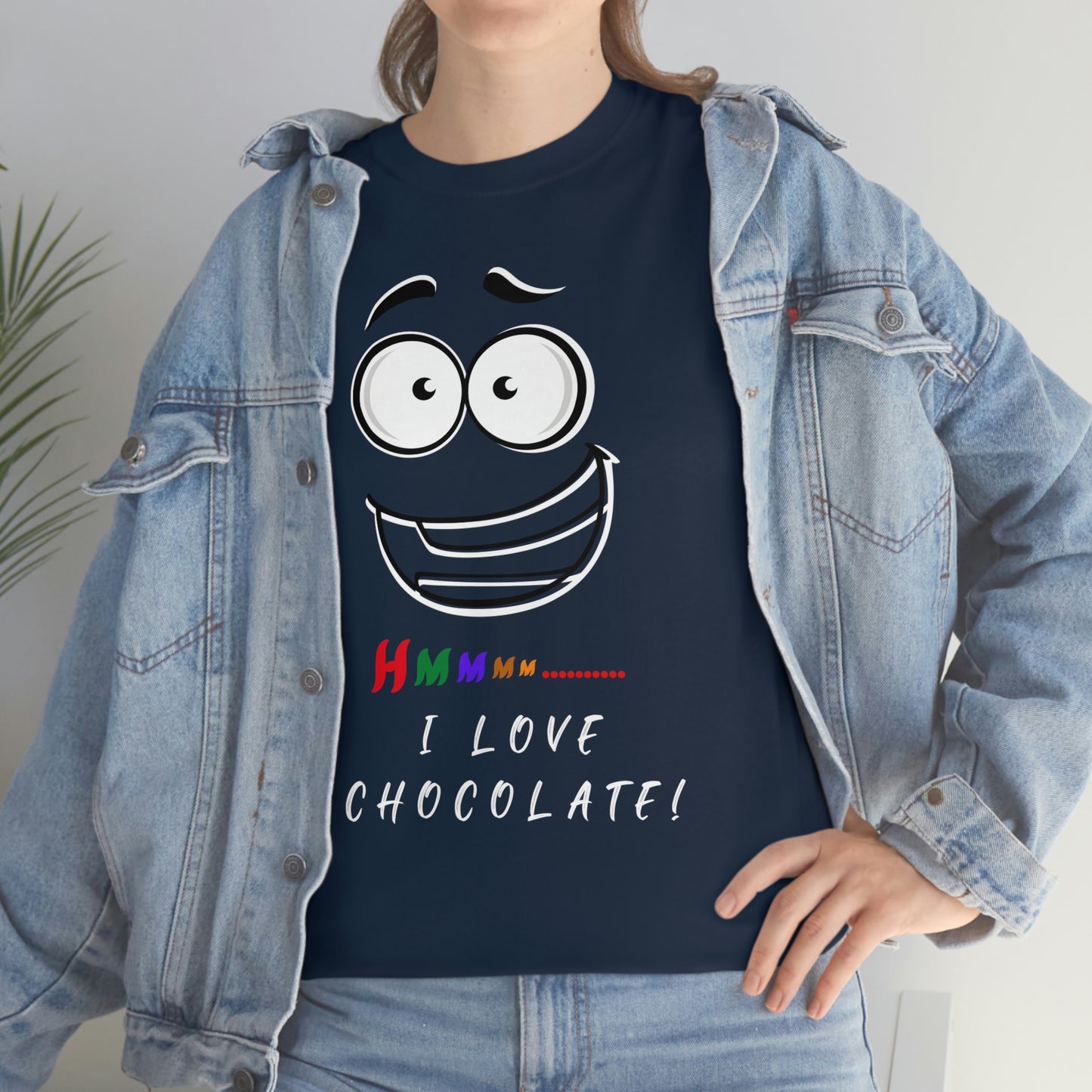 Hmmm... I Love Chocolate Unisex Heavy Cotton Tee