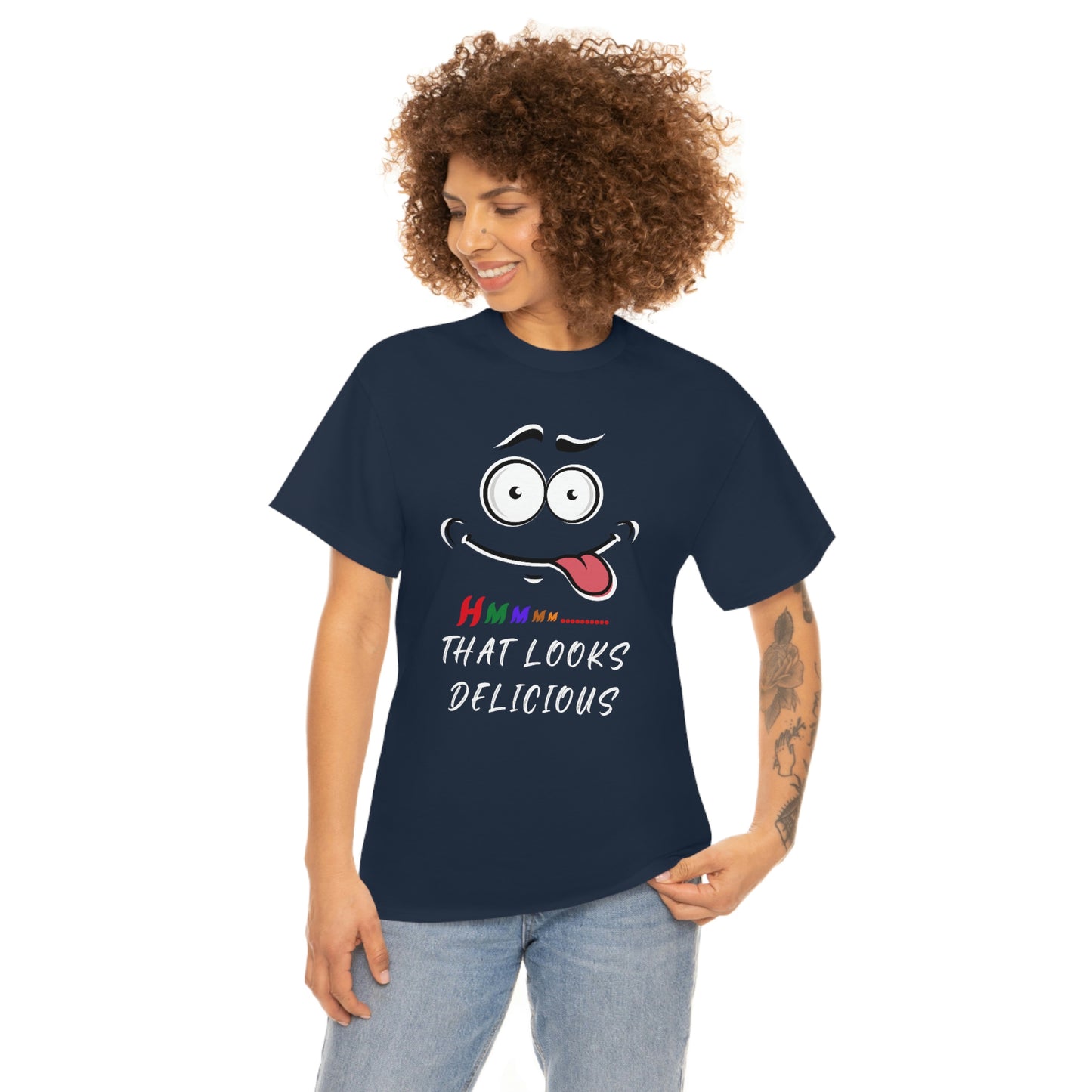 Hmmm, Funny, Unisex Heavy Cotton Tee