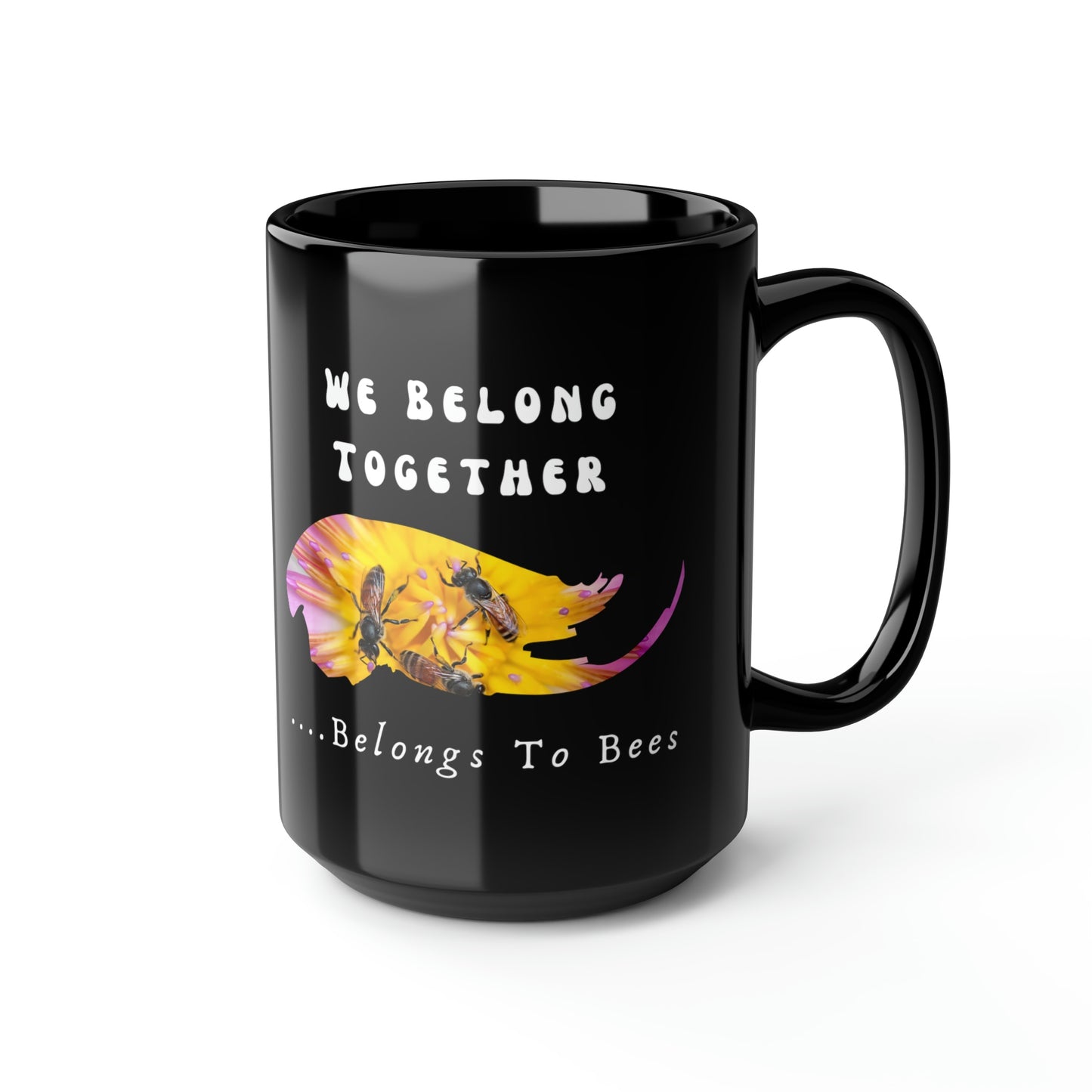 Stronger Together, Love, Black Mug, 15oz