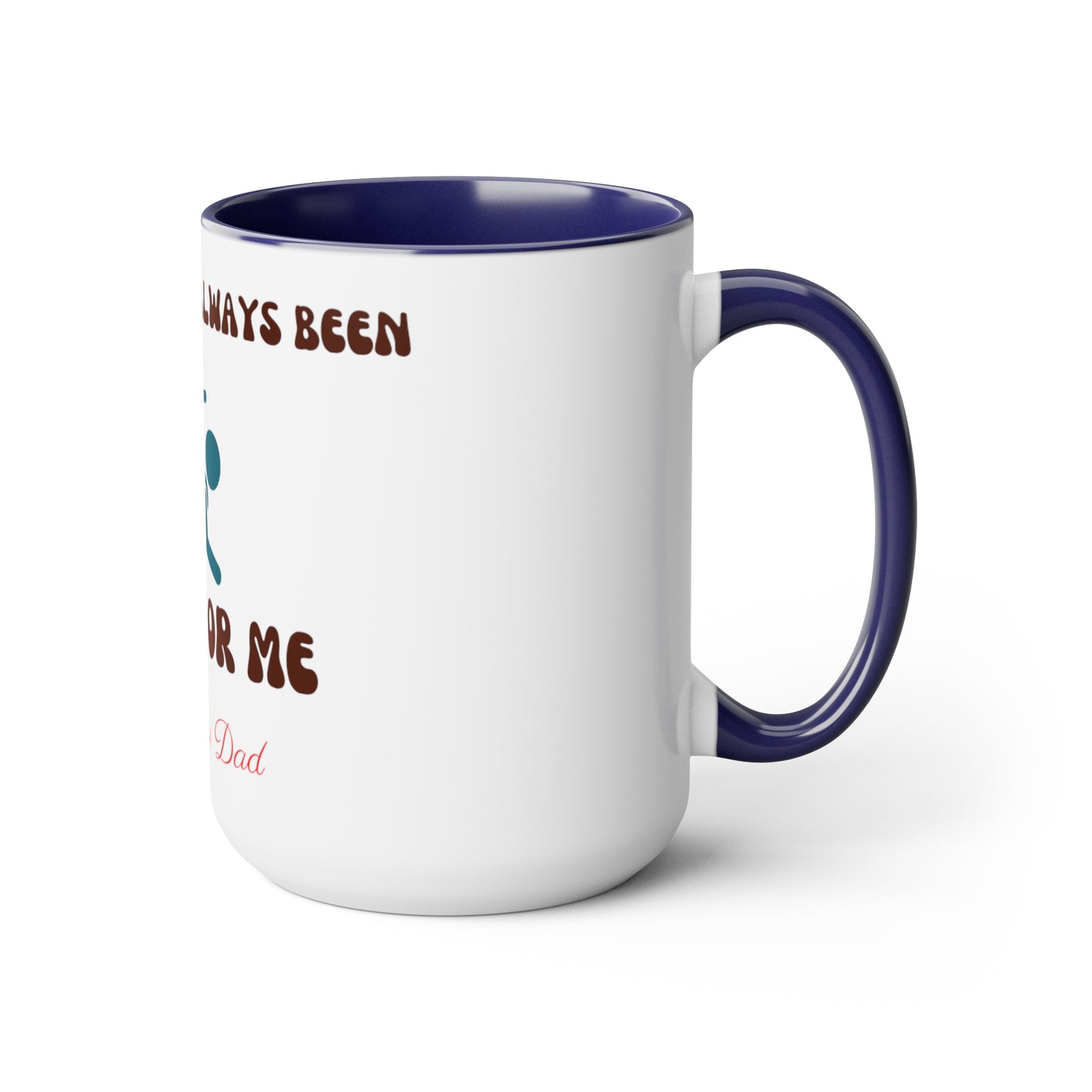 Exotic Print Fathers Day Two-Tone Coffee Mugs, 15oz