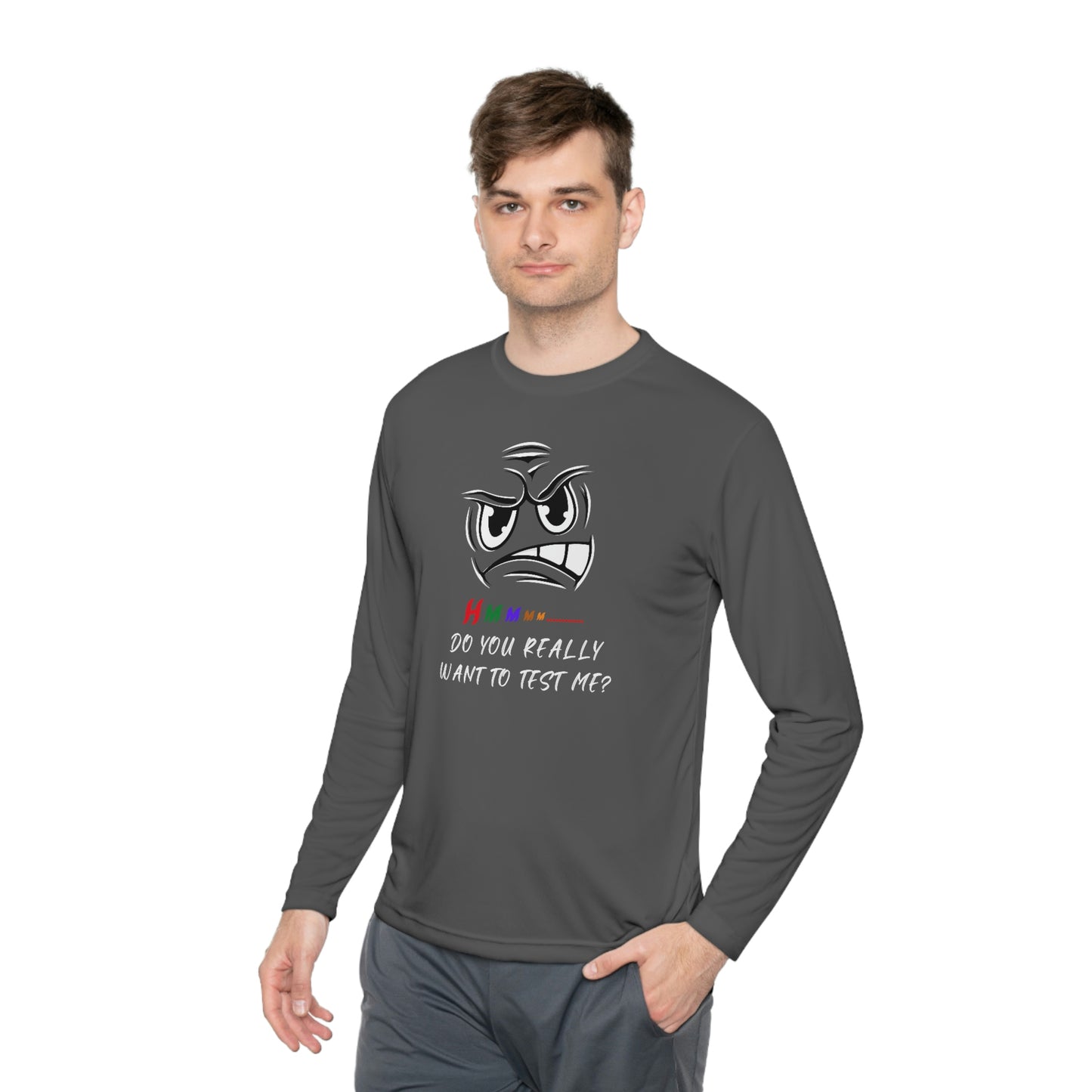 Hmmm, Unisex Lightweight Long Sleeve Tee