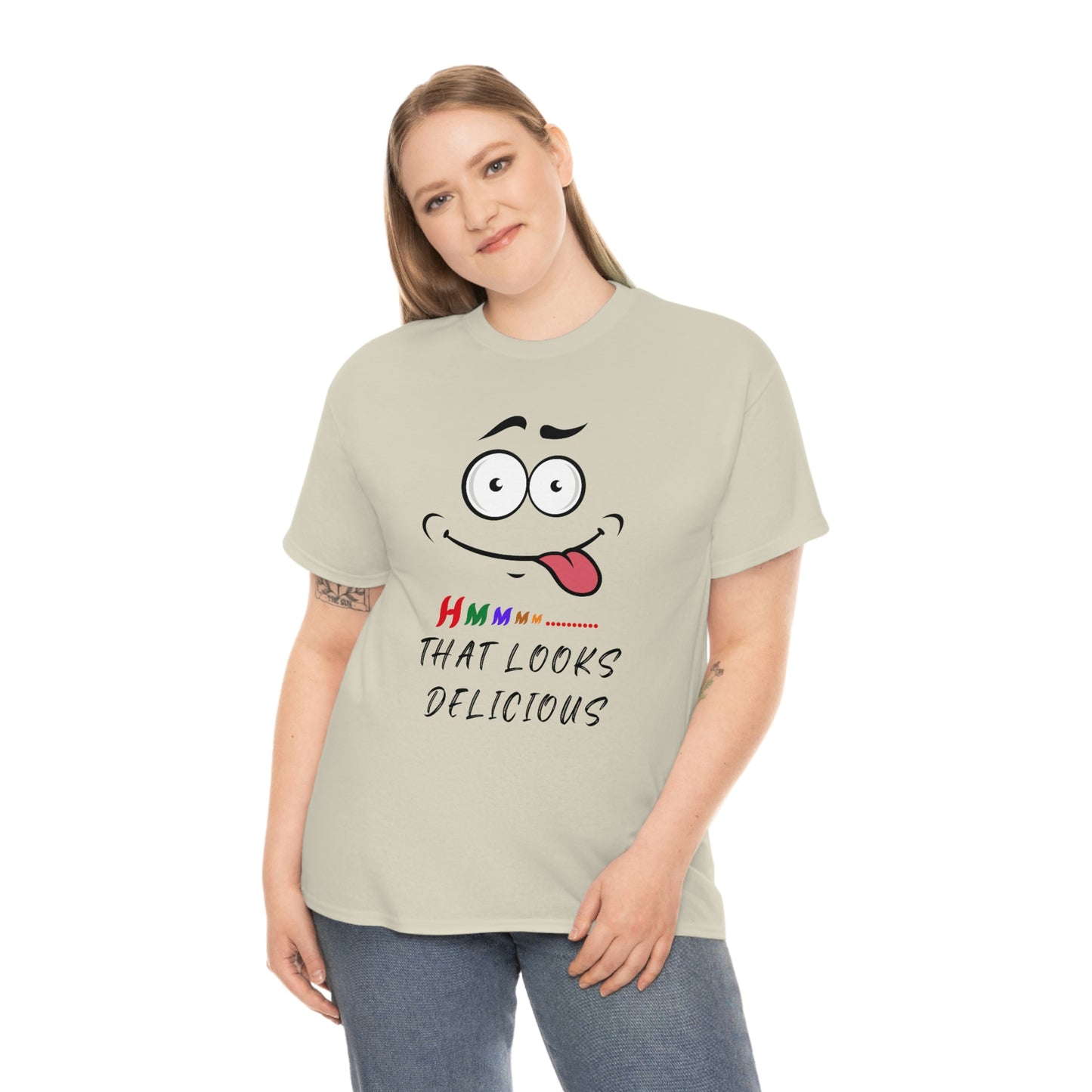 Hmmm, Funny, Unisex Heavy Cotton Tee