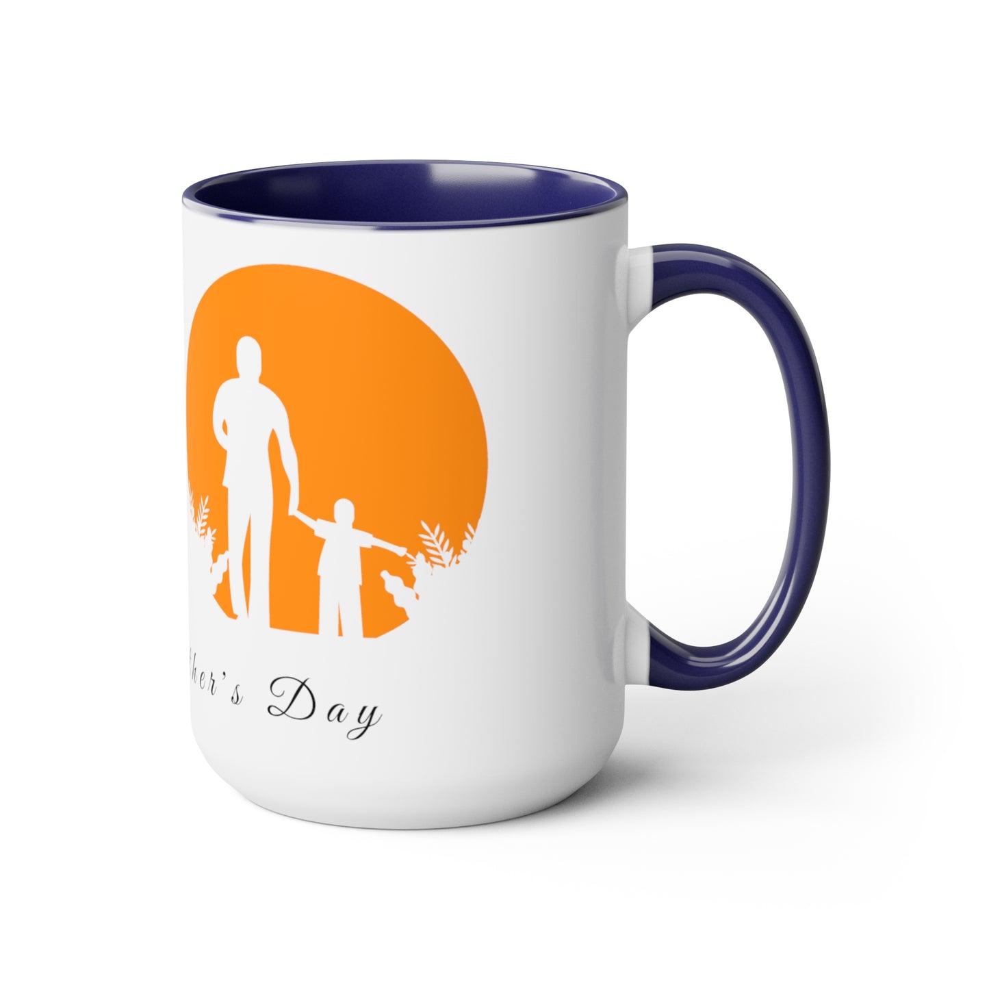 Exotic Print Father's Day Two-Tone Coffee Mugs, 15oz