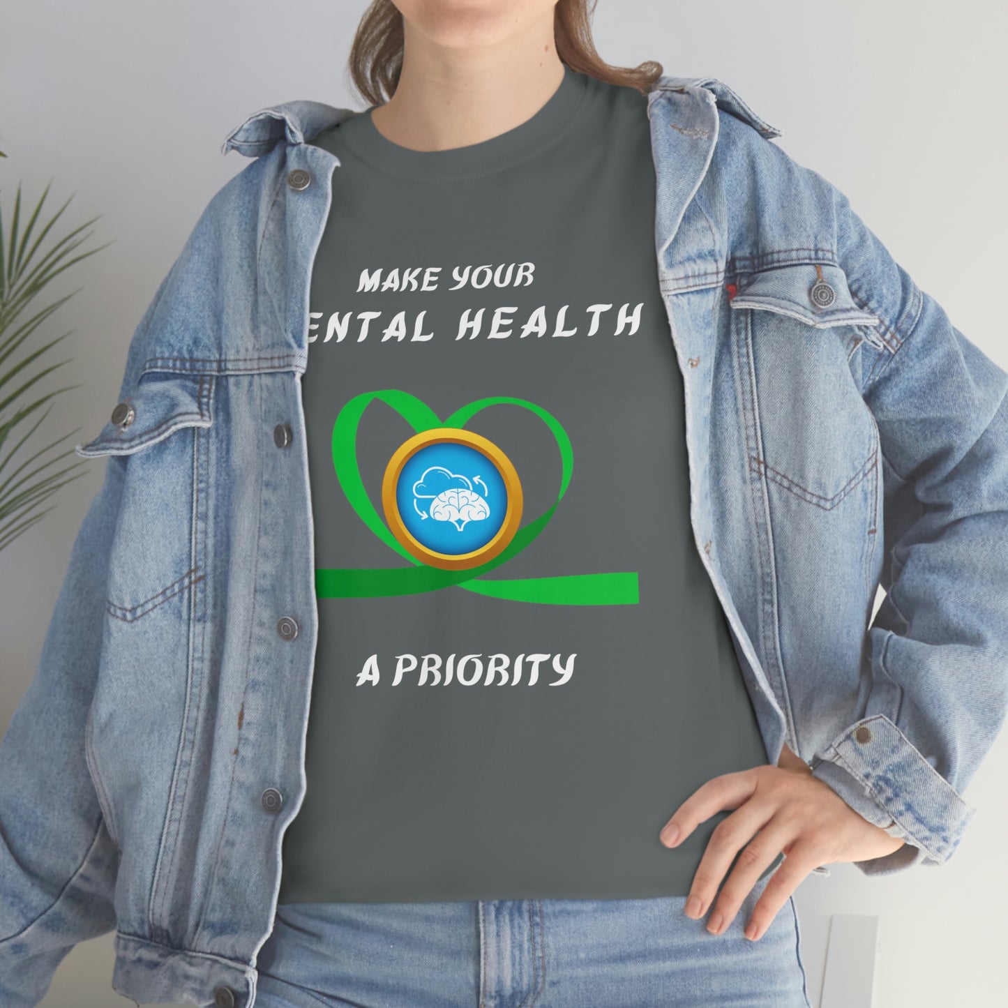 Mental Health A Priority Unisex Heavy Cotton Tee