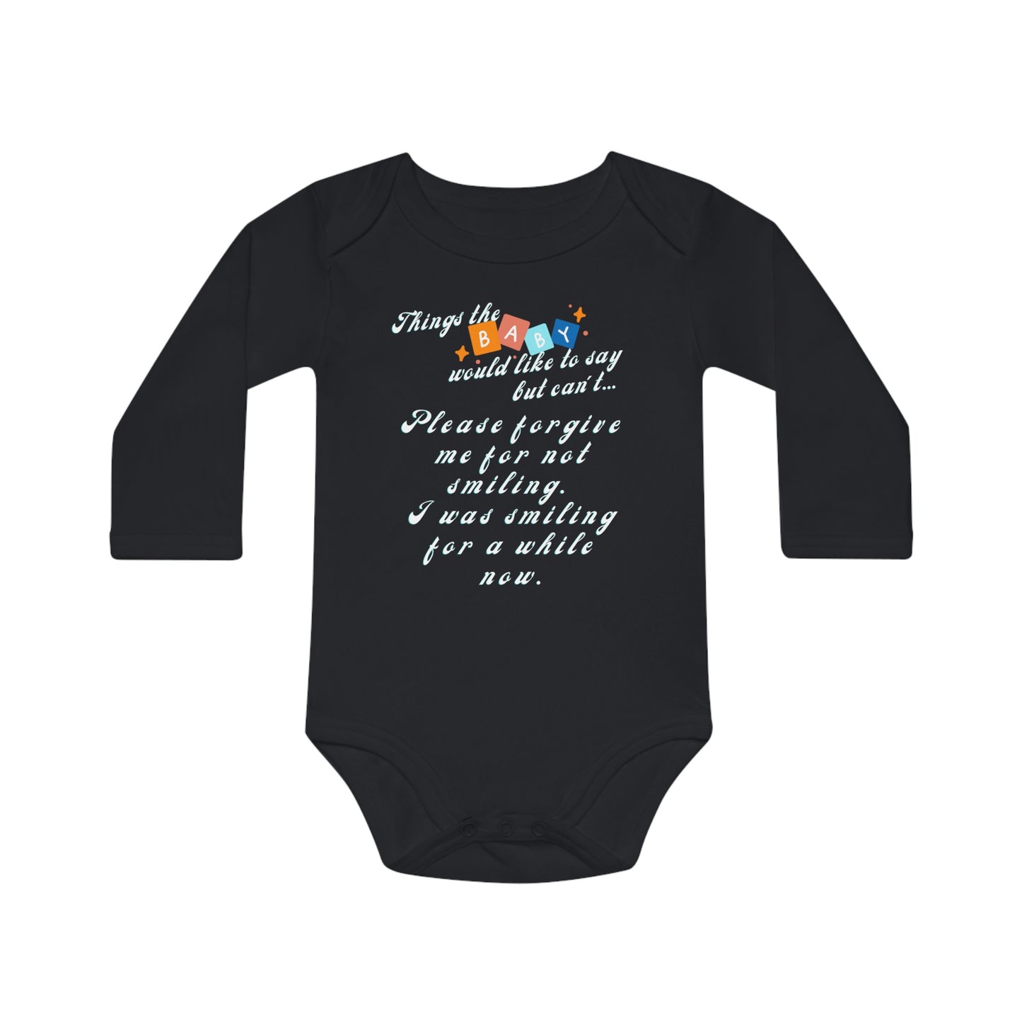 Baby Talk, Baby Long-Sleeve Organic Bodysuit