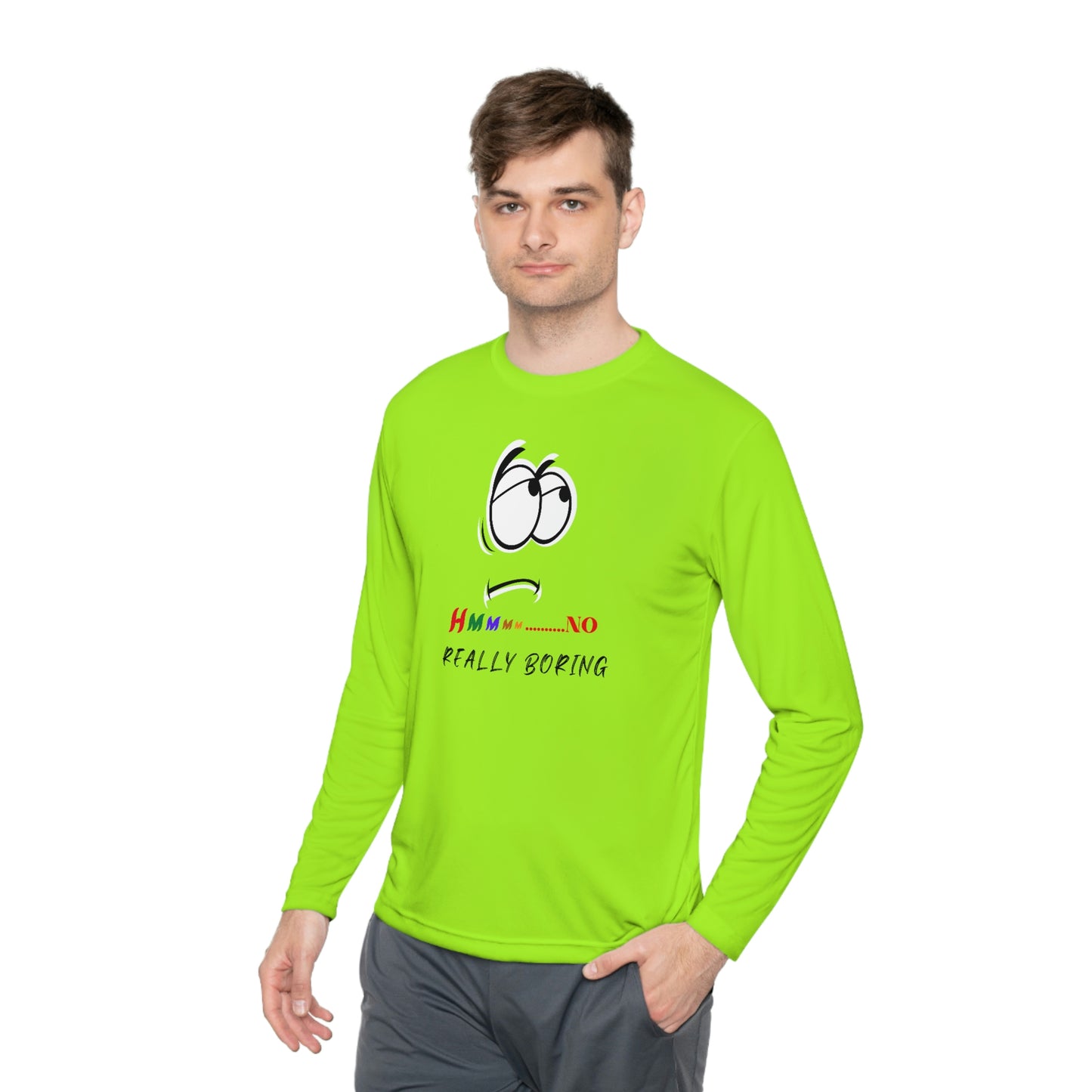 Hmmm, Unisex Lightweight Long Sleeve Tee