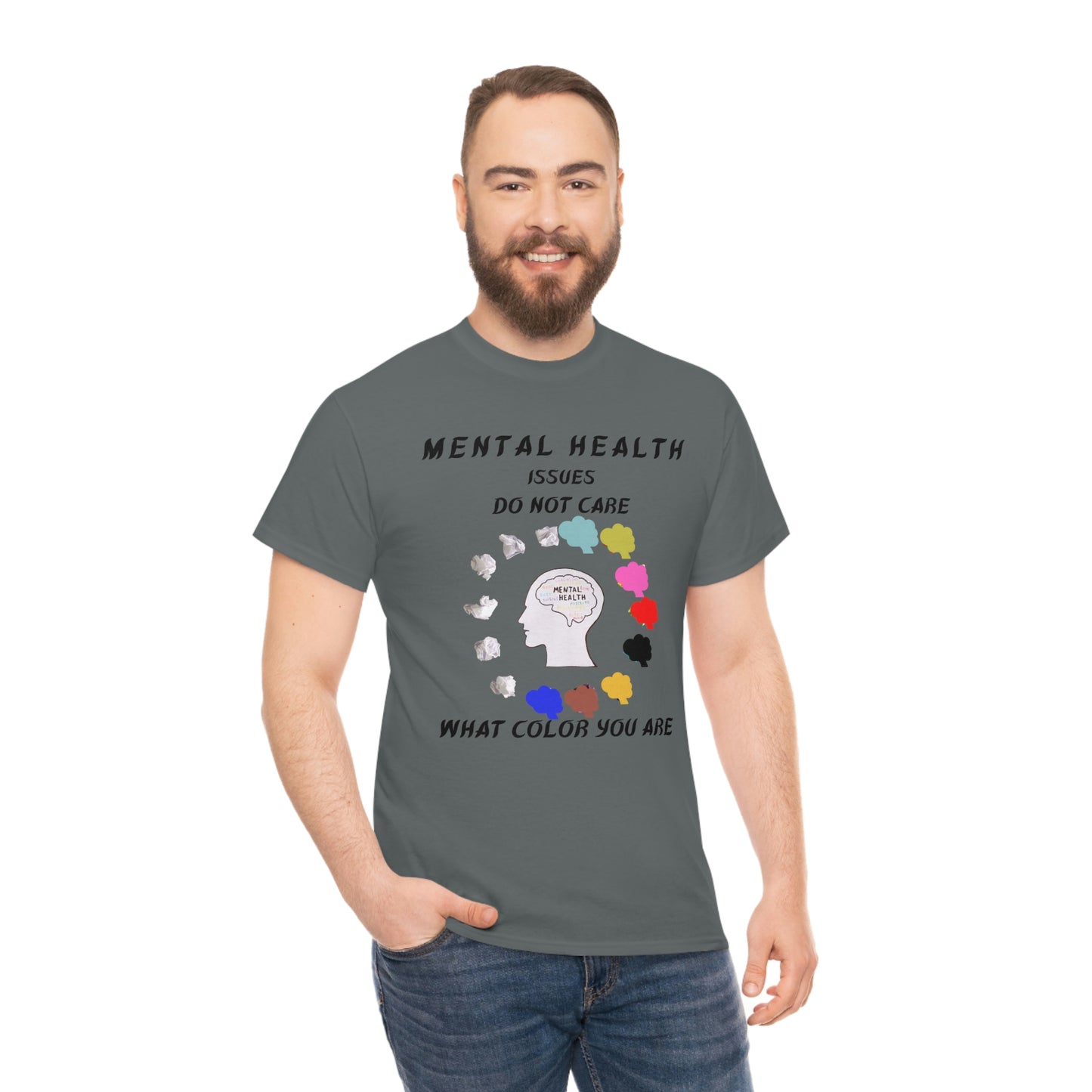 Mental Health Color Unisex Heavy Cotton Tee