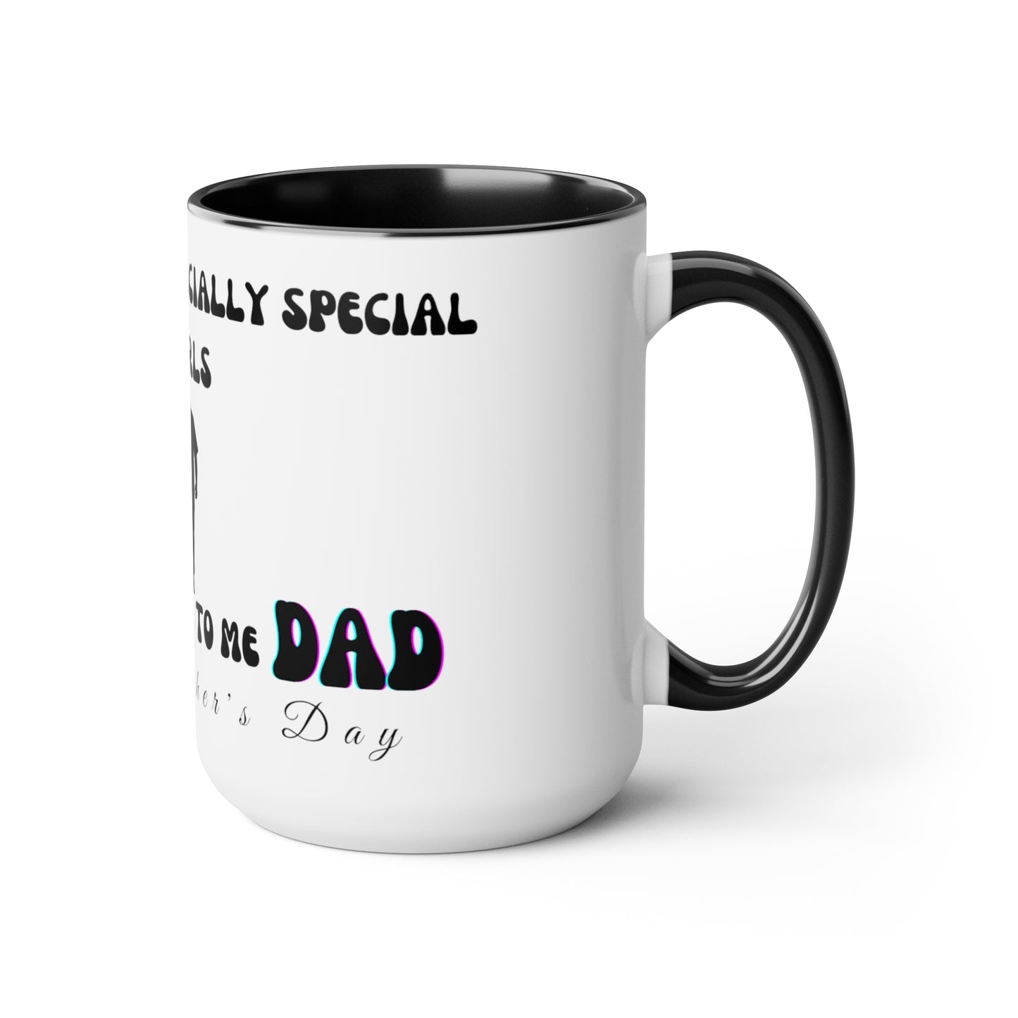 Exotic Print Father's Day Two-Tone Coffee Mugs, 15oz