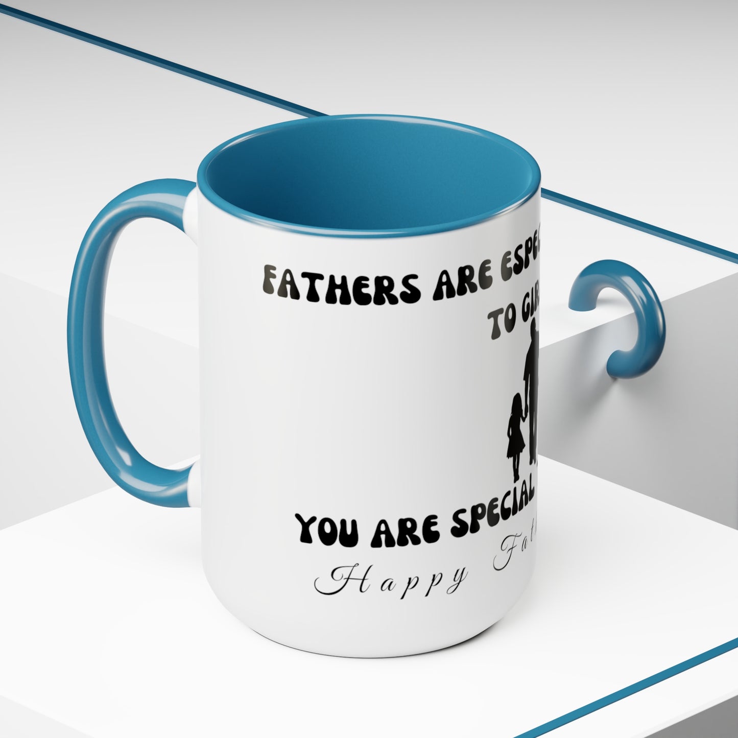 Exotic Print Father's Day Two-Tone Coffee Mugs, 15oz