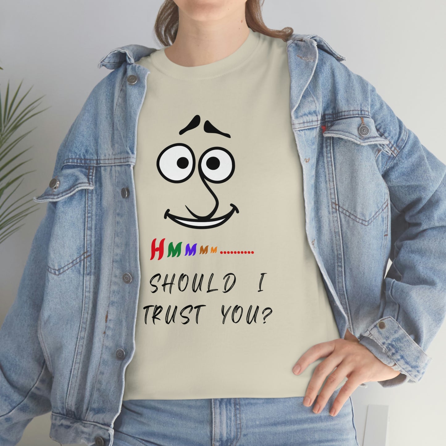 Hmmm, Funny, Unisex Heavy Cotton Tee