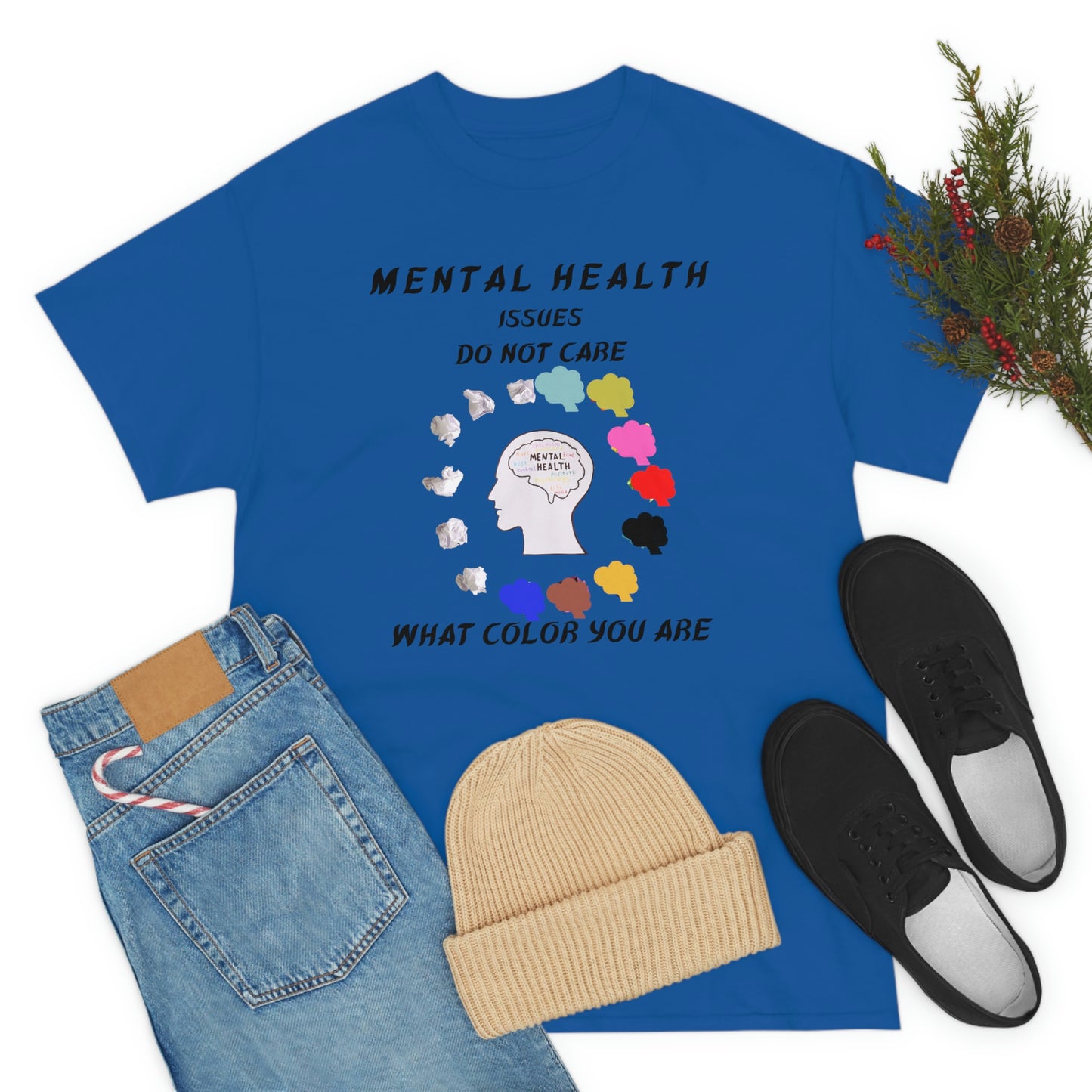 Mental Health Color Unisex Heavy Cotton Tee