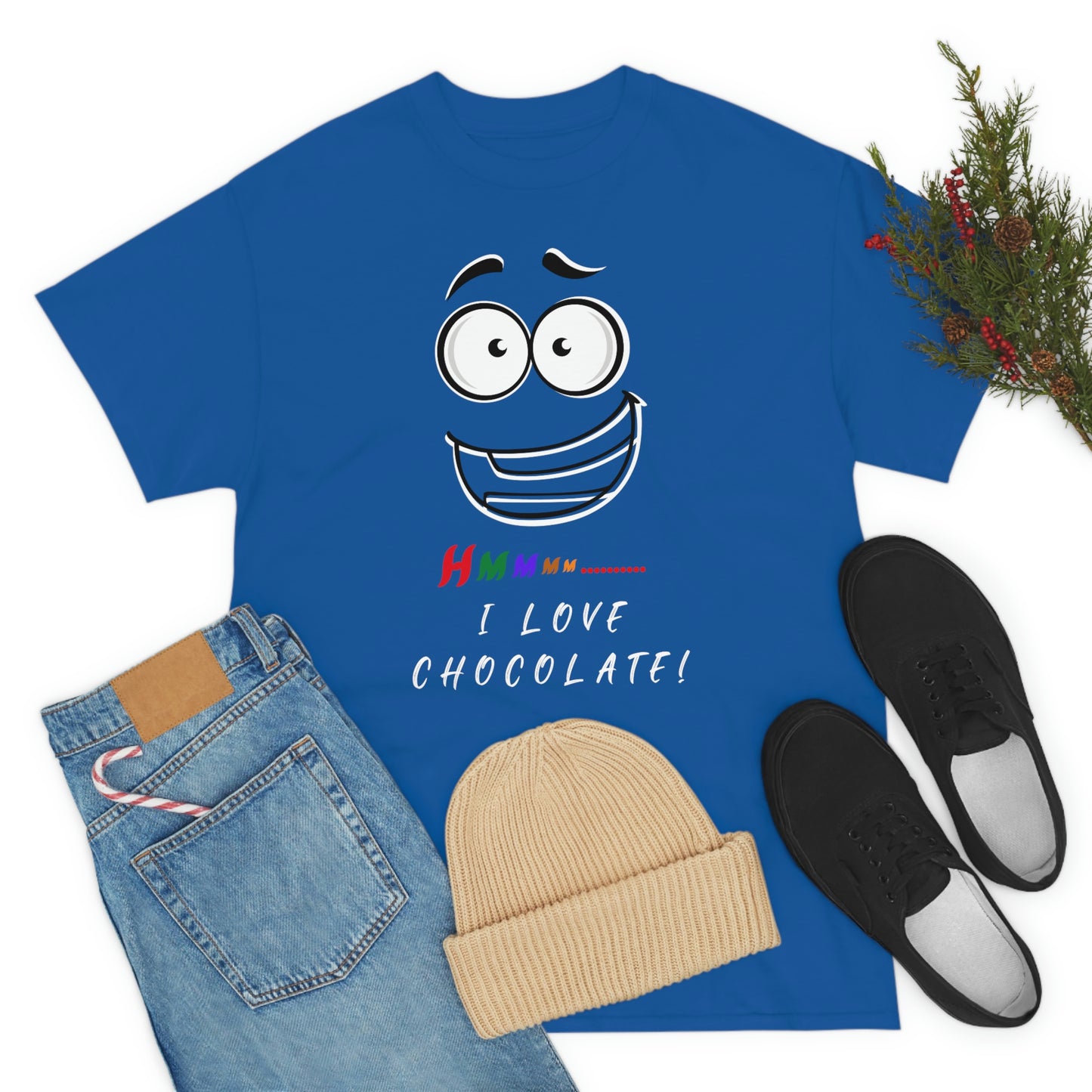 Hmmm... I Love Chocolate Unisex Heavy Cotton Tee