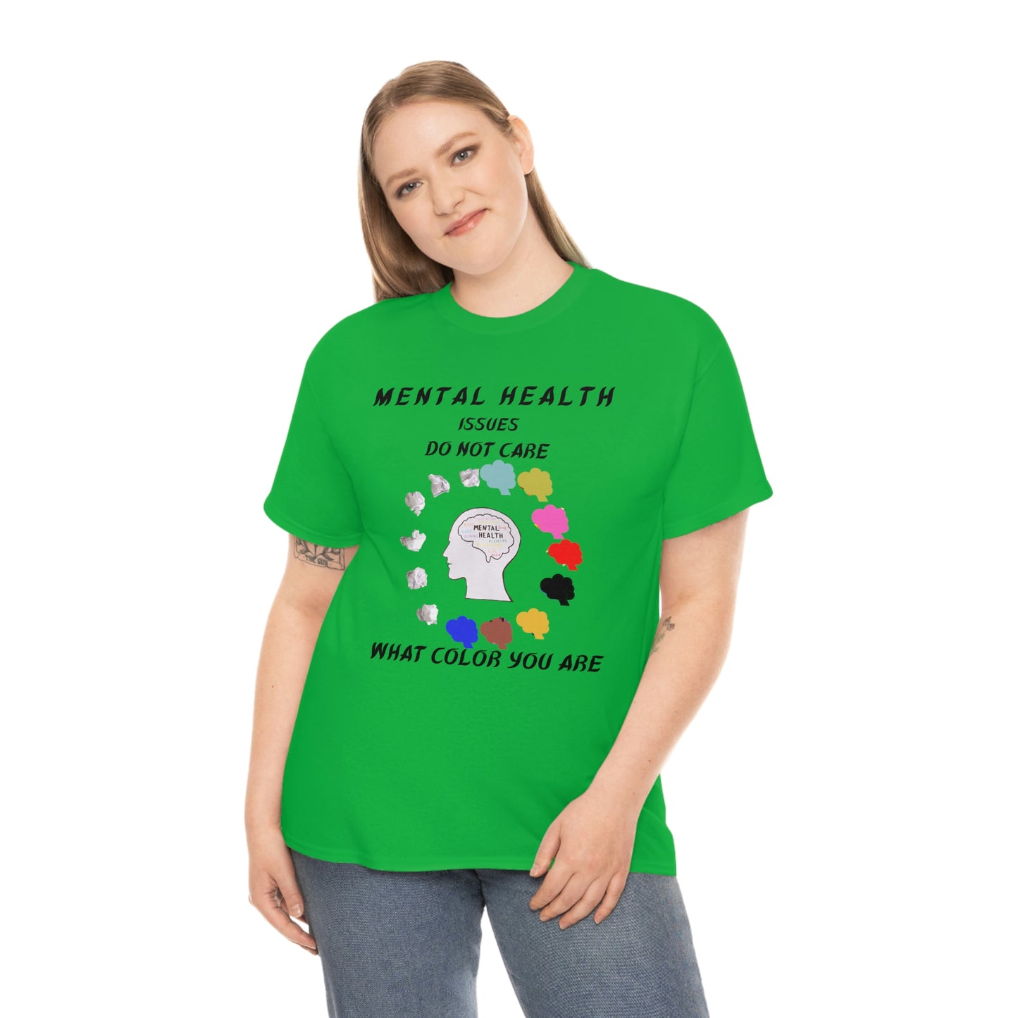 Mental Health Color Unisex Heavy Cotton Tee