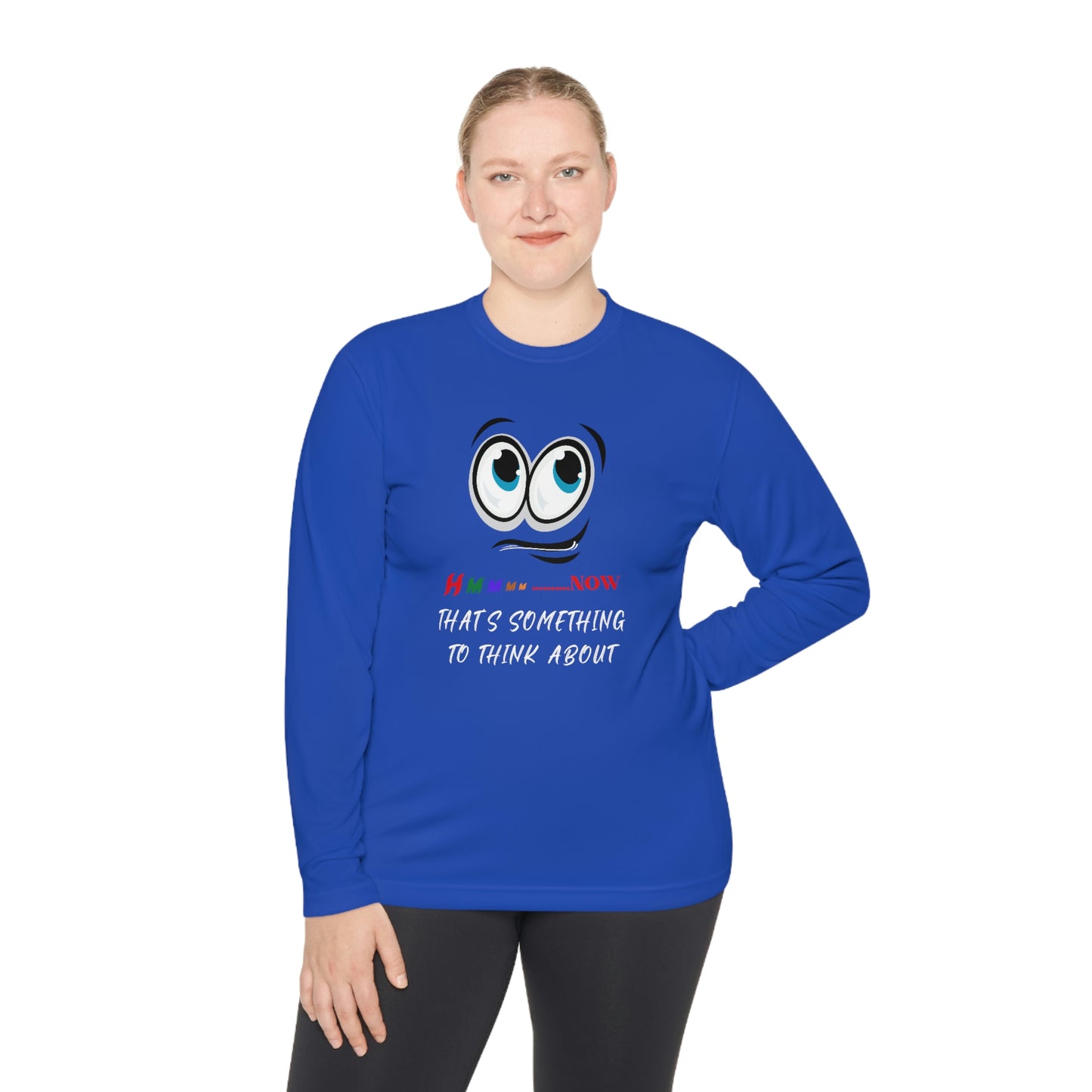 Hmmm, Unisex Lightweight Long Sleeve Tee