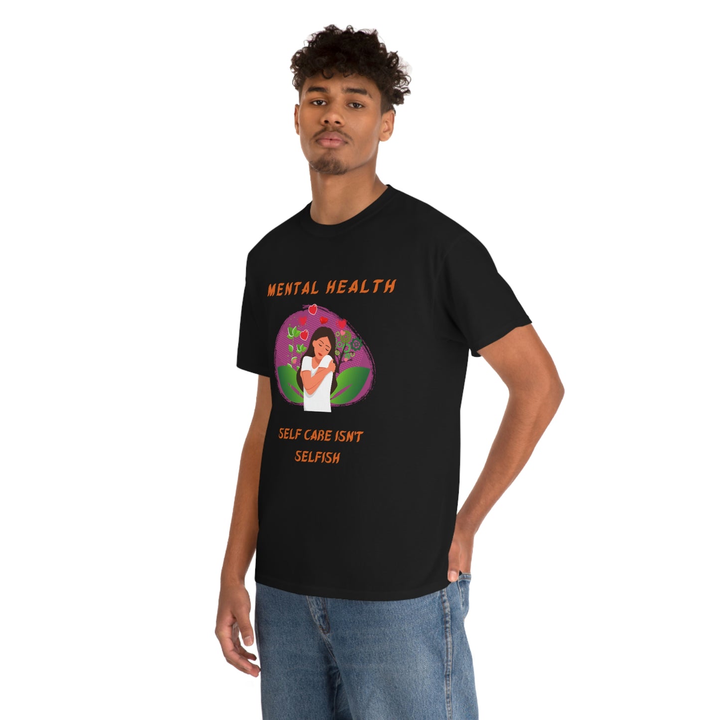 Mental Health Self Care Unisex Heavy Cotton Tee