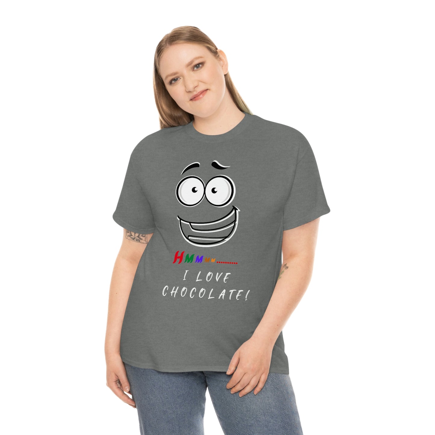 Hmmm... I Love Chocolate Unisex Heavy Cotton Tee