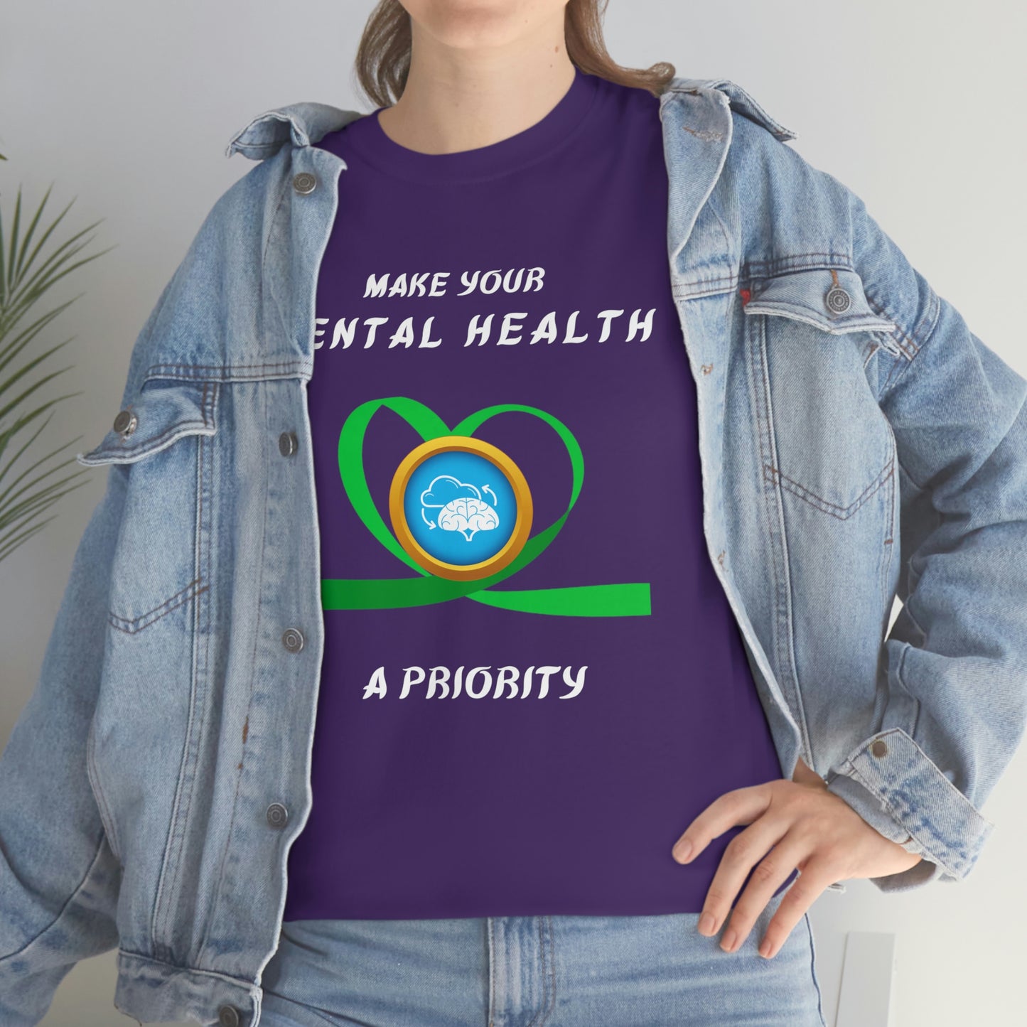 Mental Health A Priority Unisex Heavy Cotton Tee