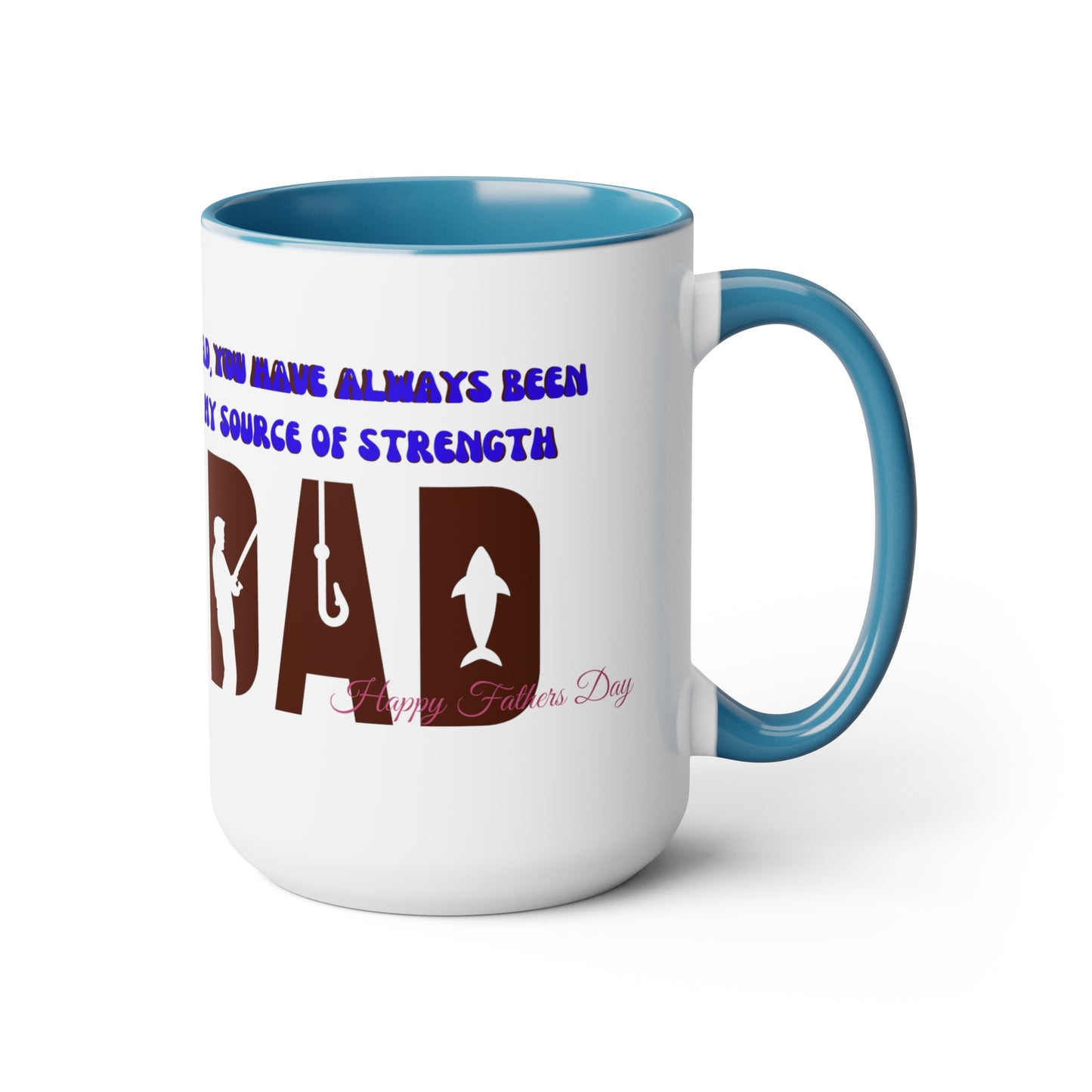 Exotic Print Fathers Day Two-Tone Coffee Mugs, 15oz