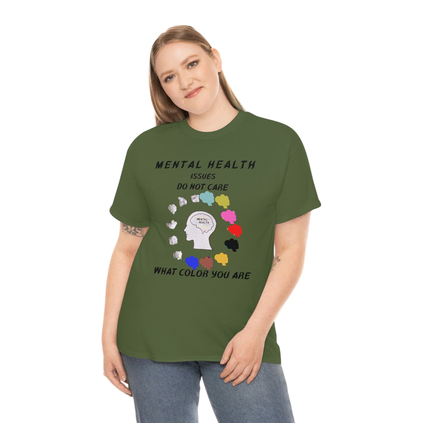 Mental Health Color Unisex Heavy Cotton Tee