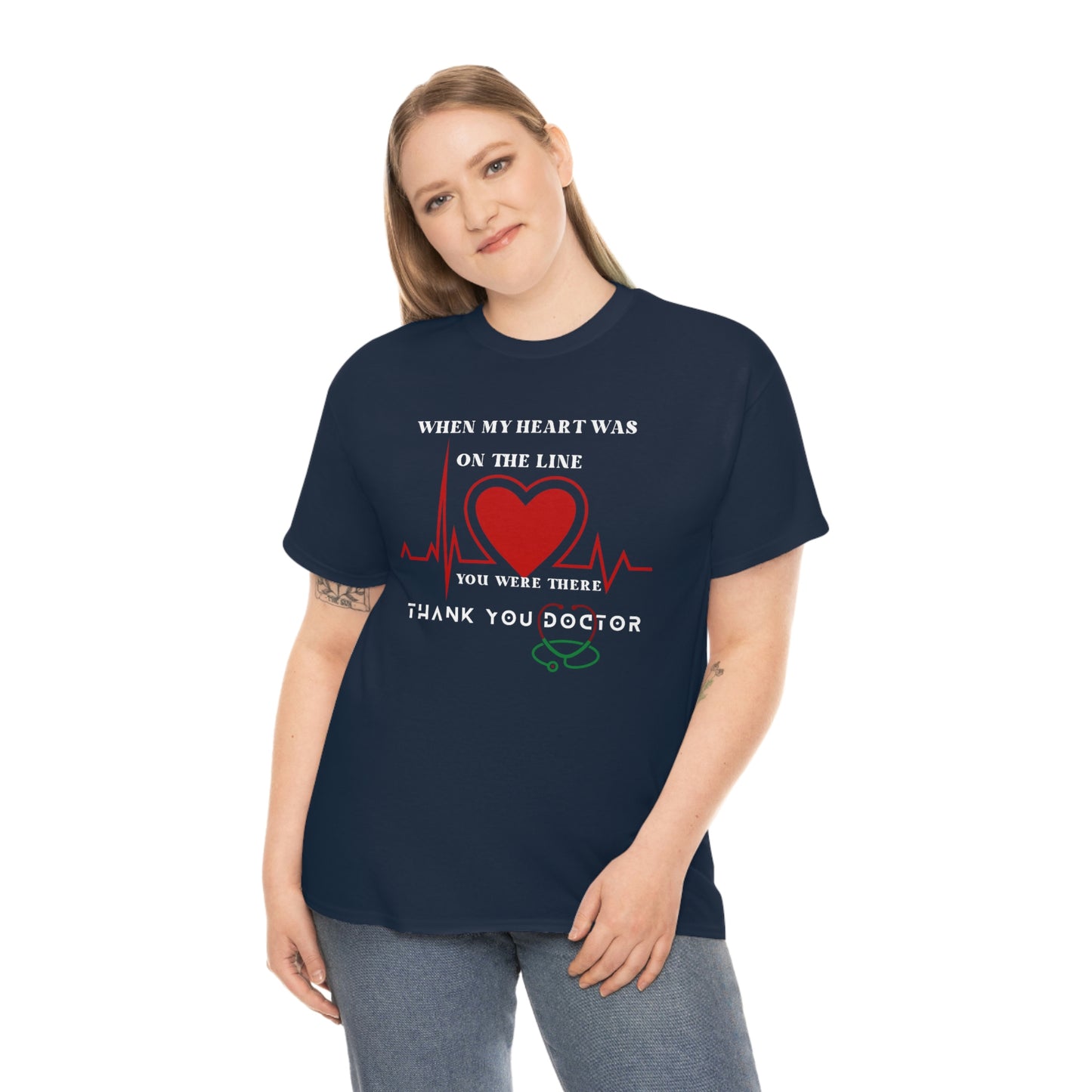 Medical, CVICU, EKG Unisex Heavy Cotton Tee