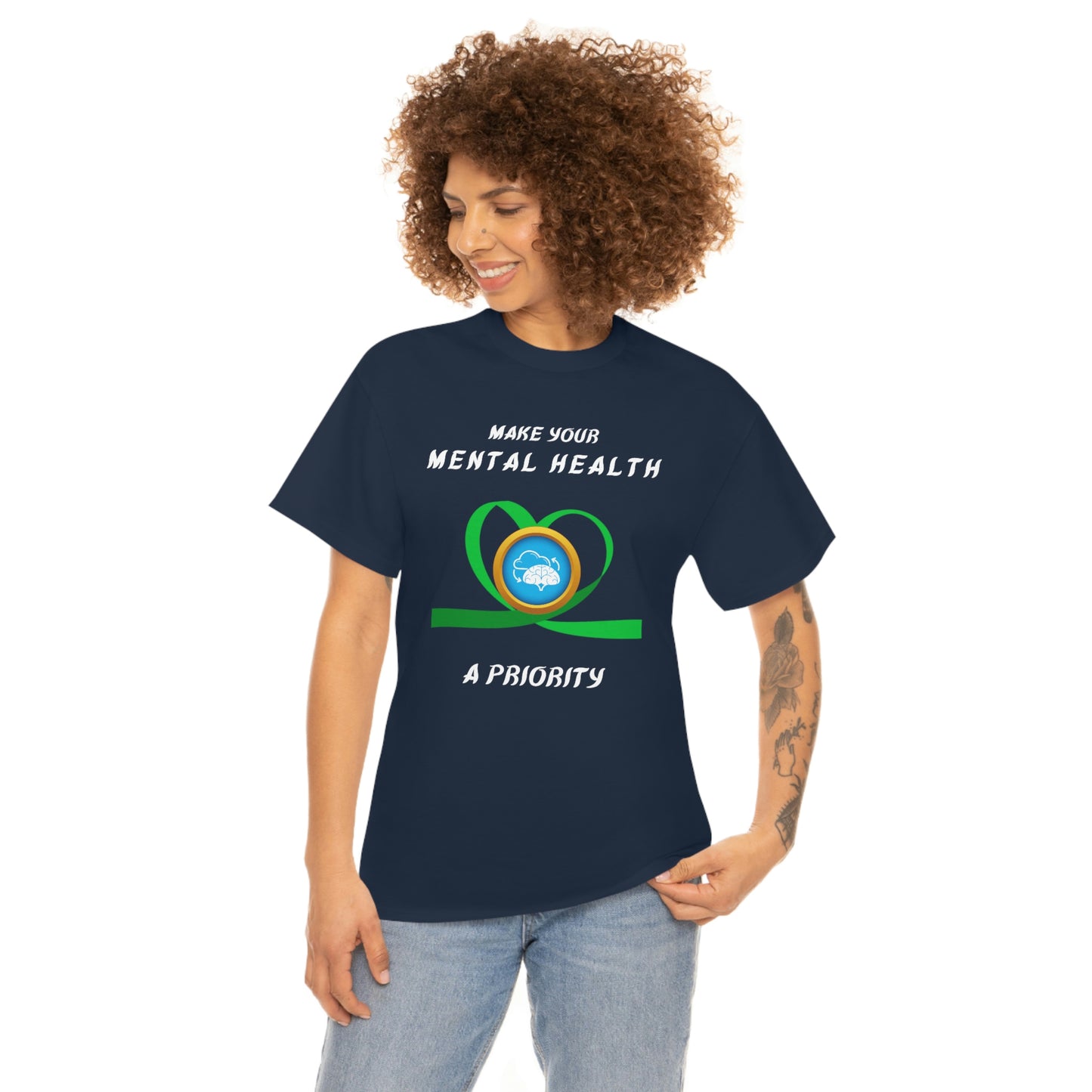 Mental Health A Priority Unisex Heavy Cotton Tee