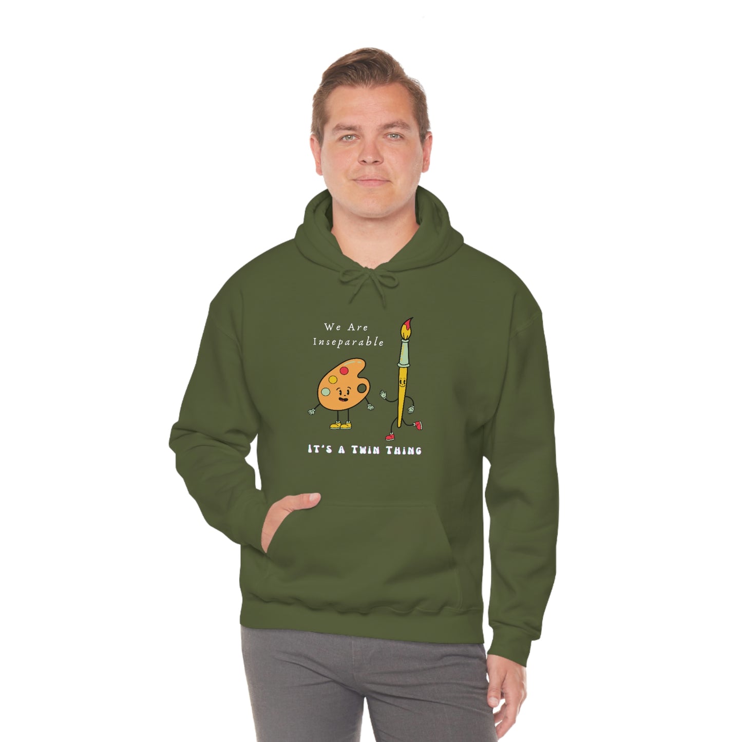 Twin, Unisex Heavy Blend™ Hooded Sweatshirt