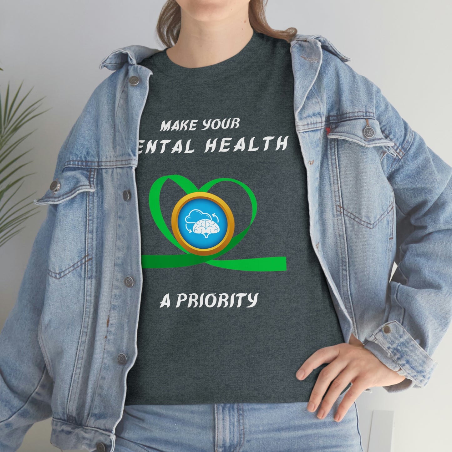 Mental Health A Priority Unisex Heavy Cotton Tee