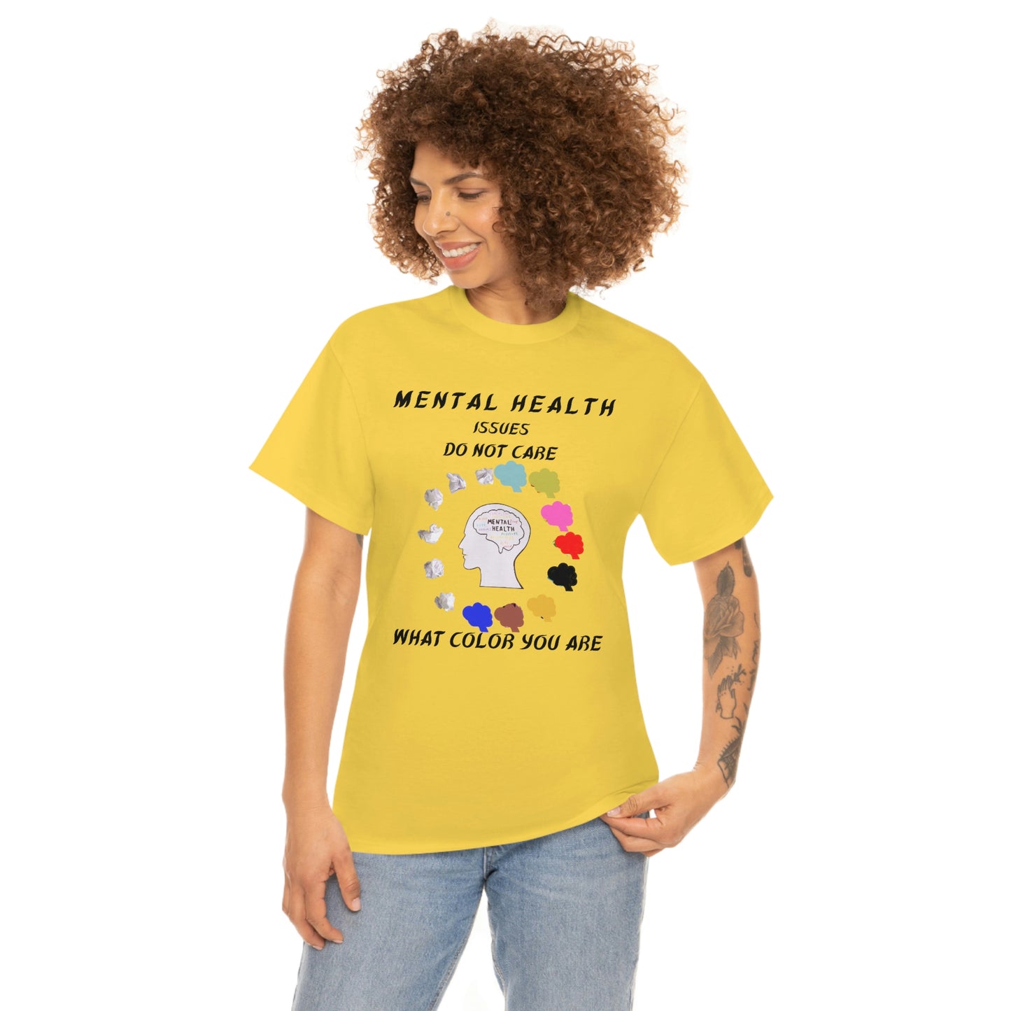 Mental Health Color Unisex Heavy Cotton Tee