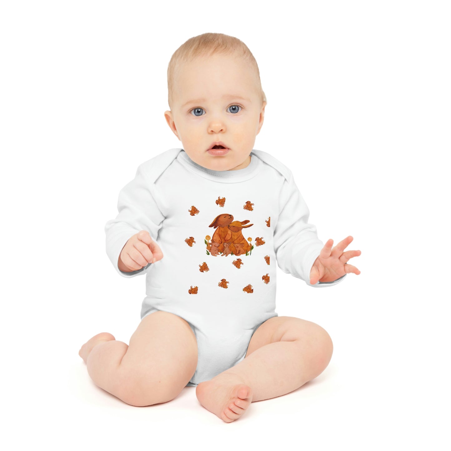 Baby Talk, Baby Long-Sleeve Organic Bodysuit