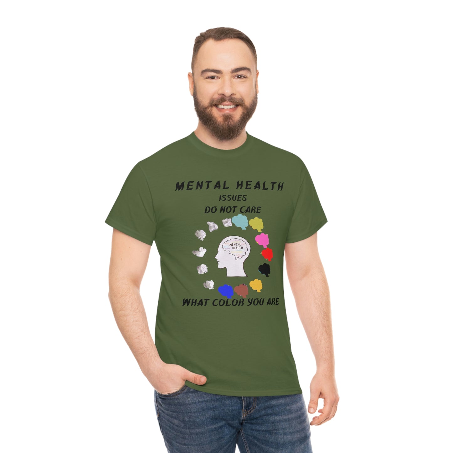 Mental Health Color Unisex Heavy Cotton Tee