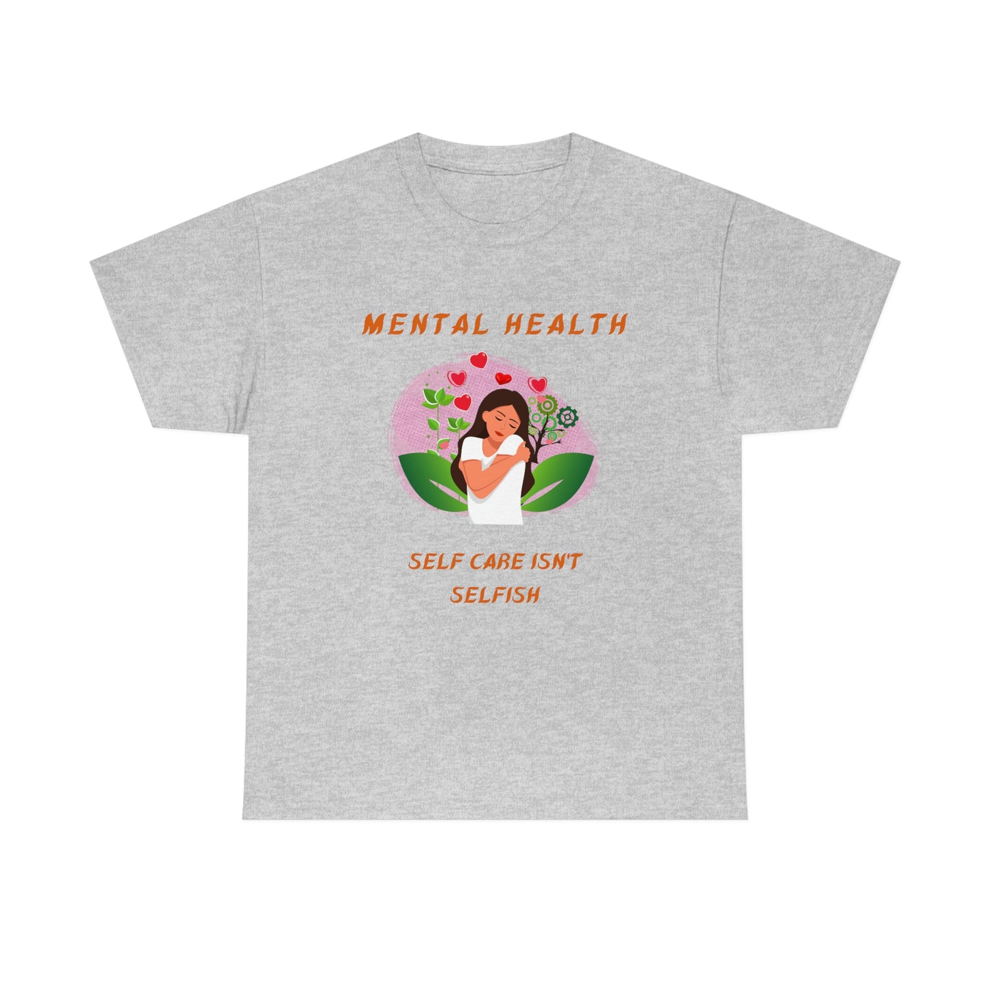 Mental Health Self Care Unisex Heavy Cotton Tee