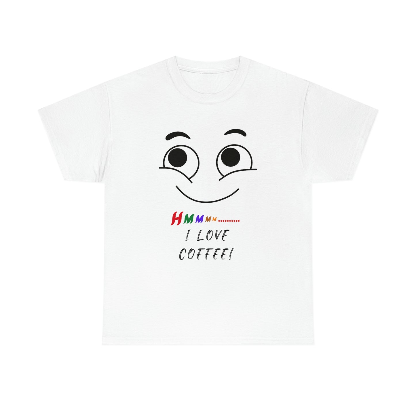 Hmmm... I Love Coffee, Unisex Heavy Cotton Tee