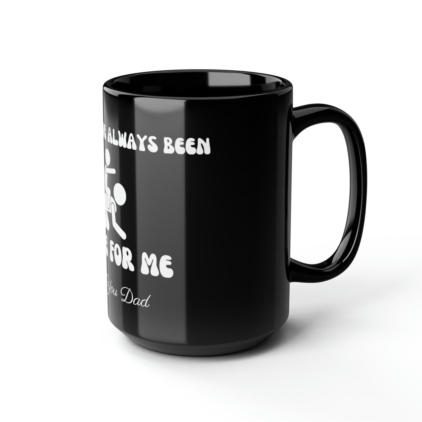 Exotic Print Fathers Day Black Mug, 15oz