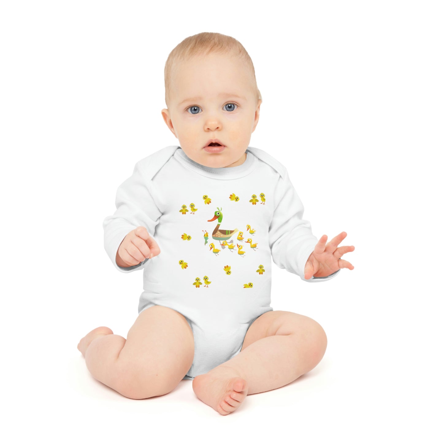 Baby Talk, Baby Long-Sleeve Organic Bodysuit