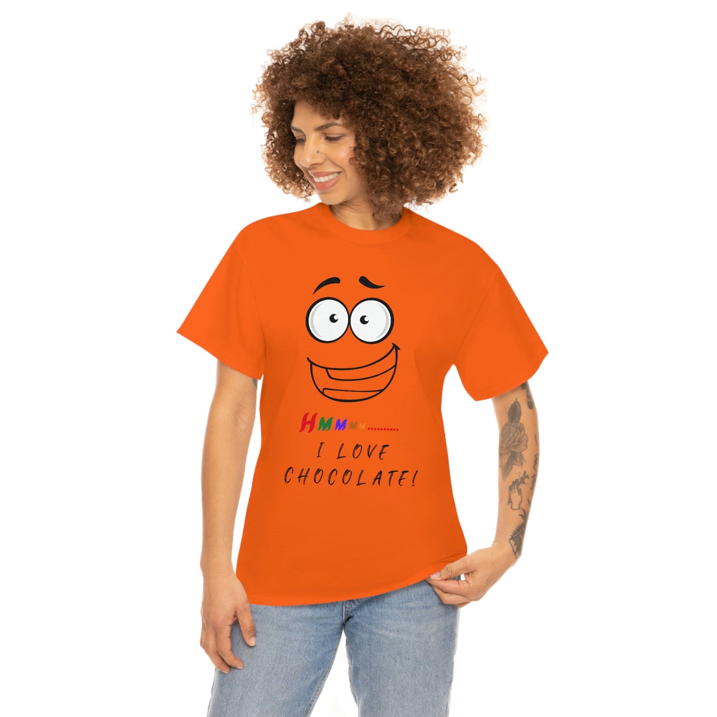 Hmmm... I Love Chocolate Unisex Heavy Cotton Tee