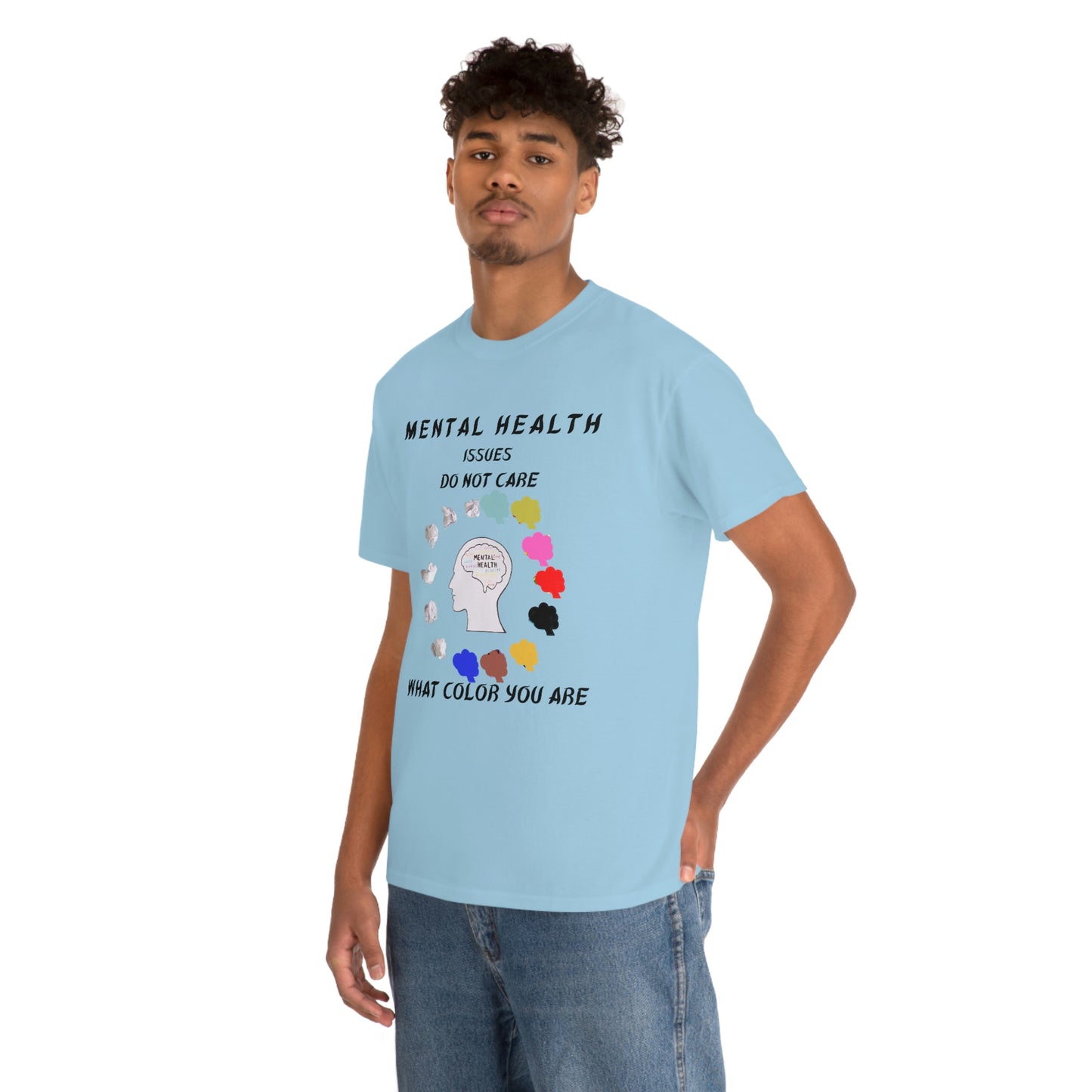 Mental Health Color Unisex Heavy Cotton Tee