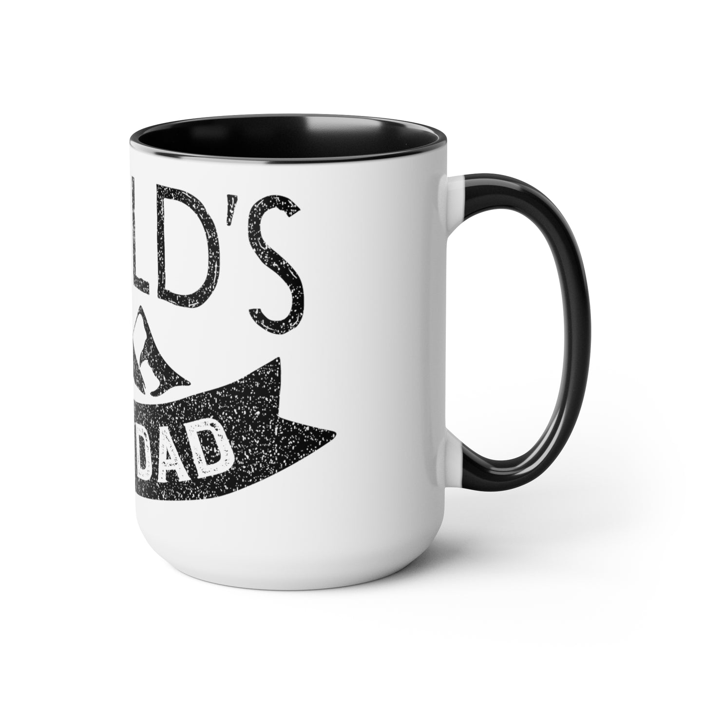 Exotic Print Fathers Day Two-Tone Coffee Mugs, 15oz