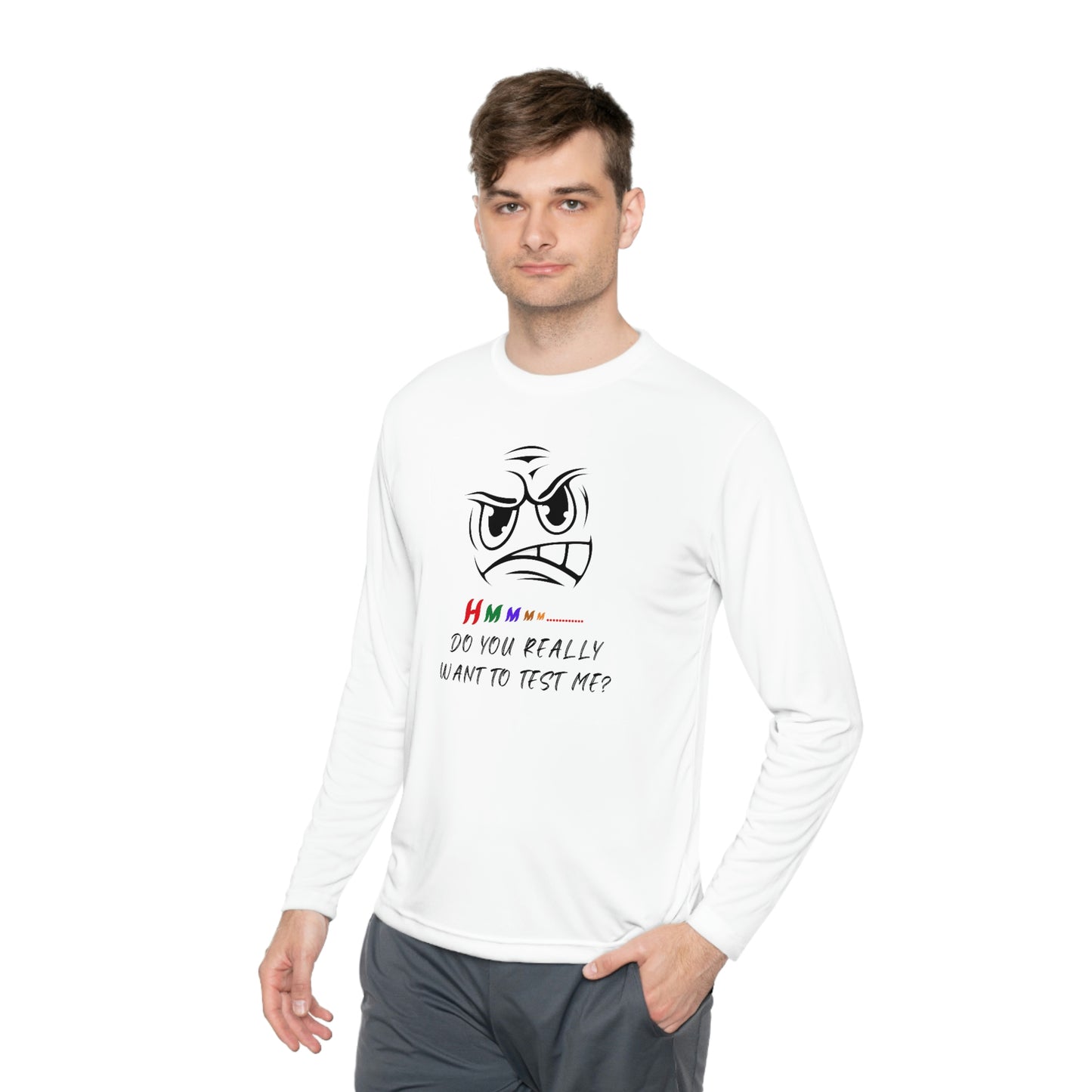 Hmmm, Unisex Lightweight Long Sleeve Tee