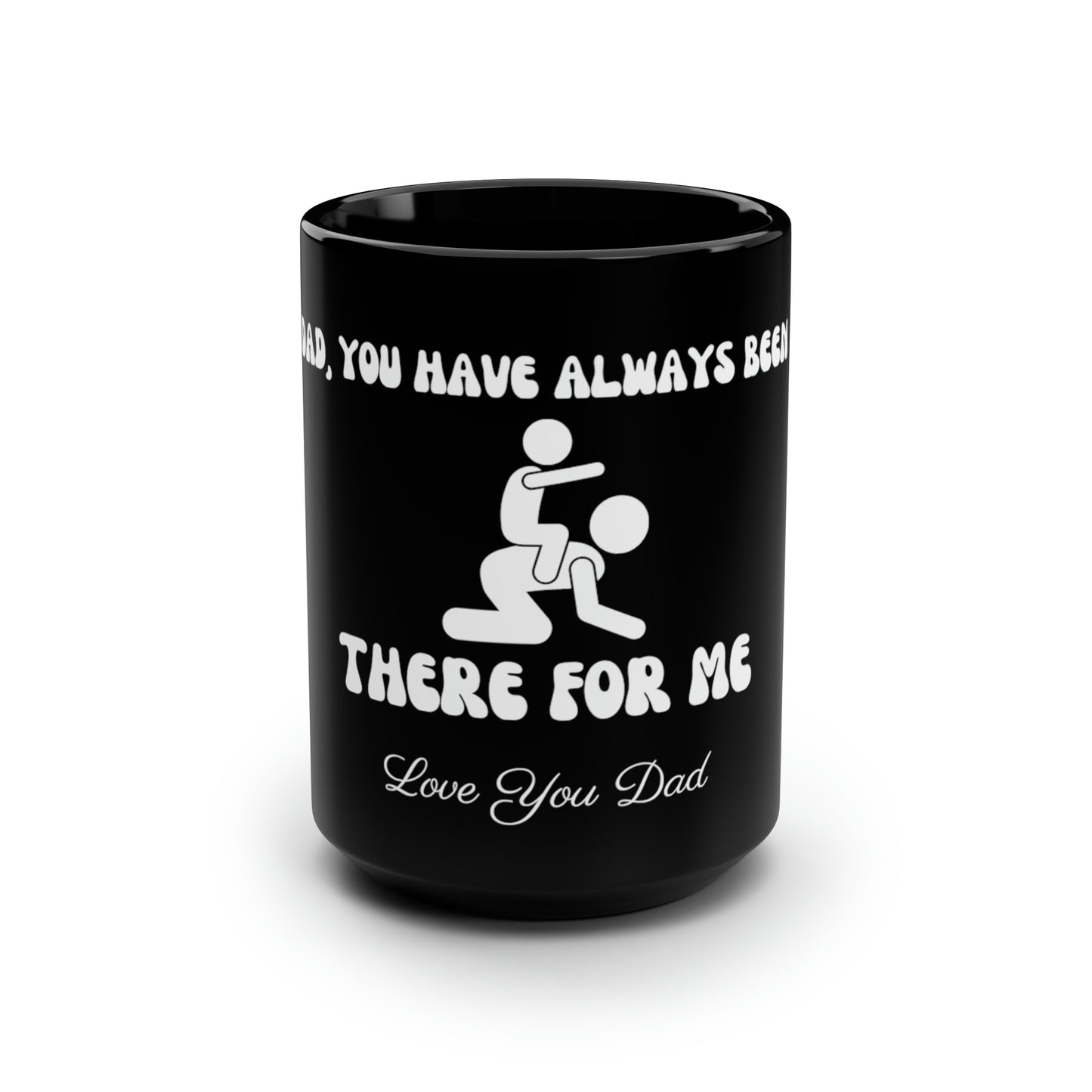 Exotic Print Fathers Day Black Mug, 15oz