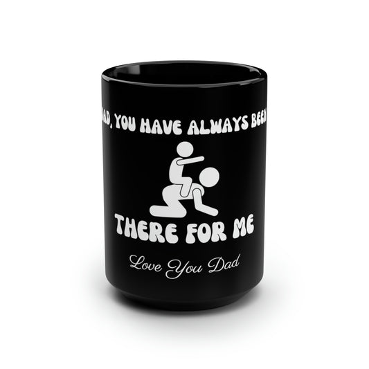 Exotic Print Fathers Day Black Mug, 15oz