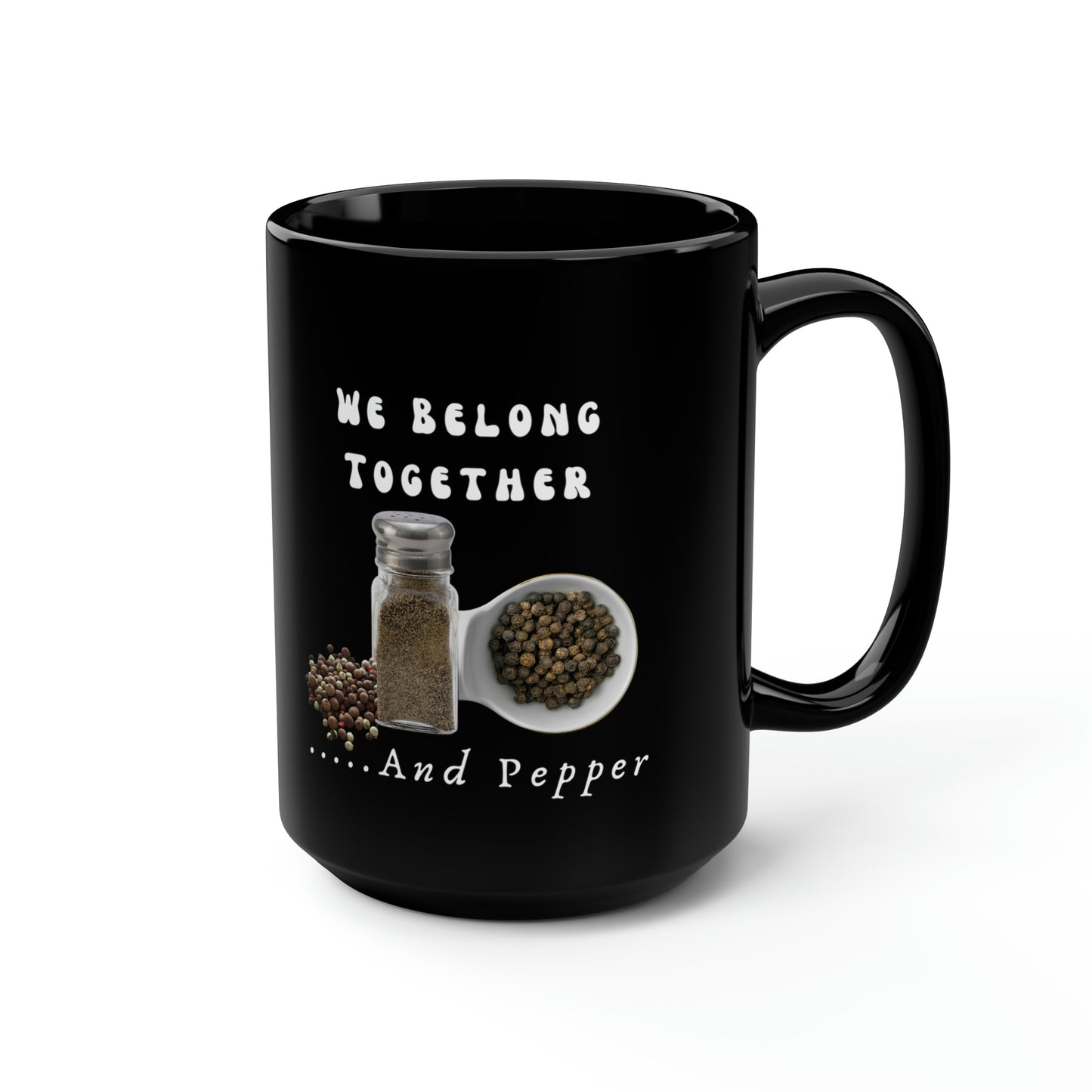 Stronger Together, Love, Black Mug, 15oz