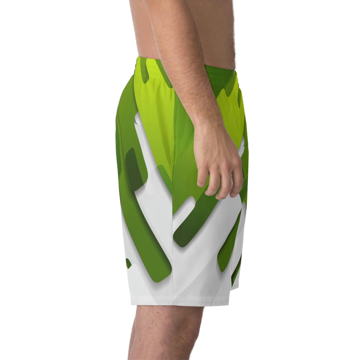 Exotic Print Men's Elastic Beach Shorts (AOP)