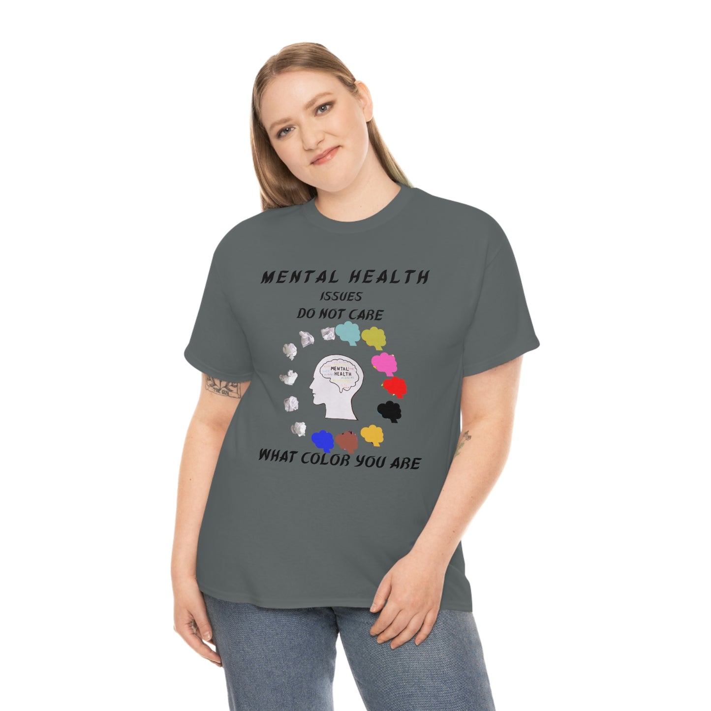 Mental Health Color Unisex Heavy Cotton Tee