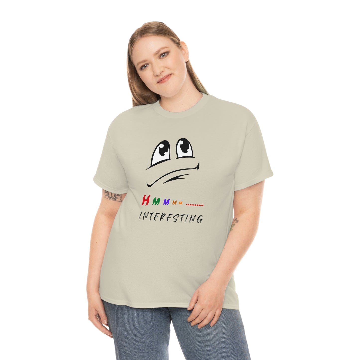 Hmmm, Interesting Unisex Heavy Cotton Tee