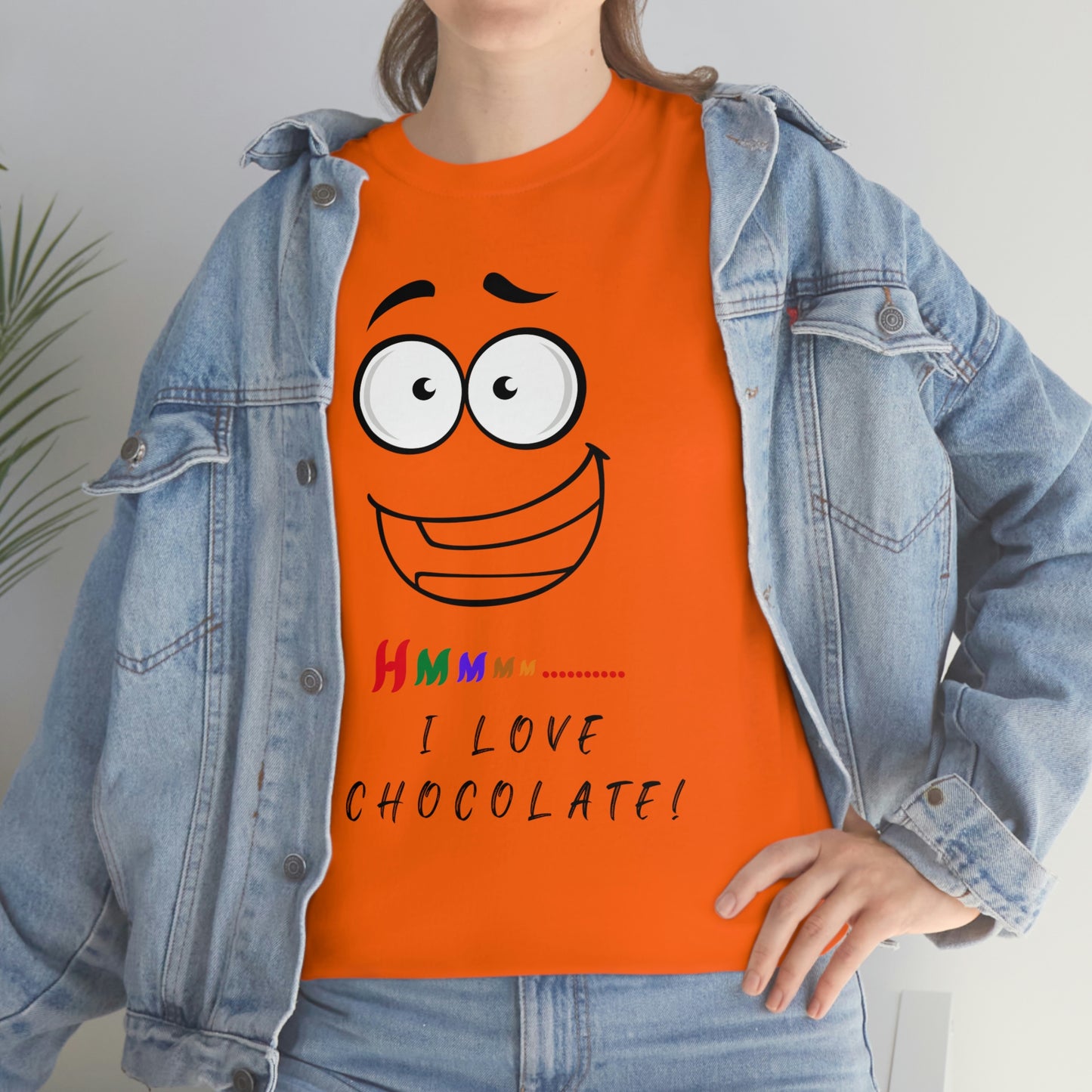 Hmmm... I Love Chocolate Unisex Heavy Cotton Tee