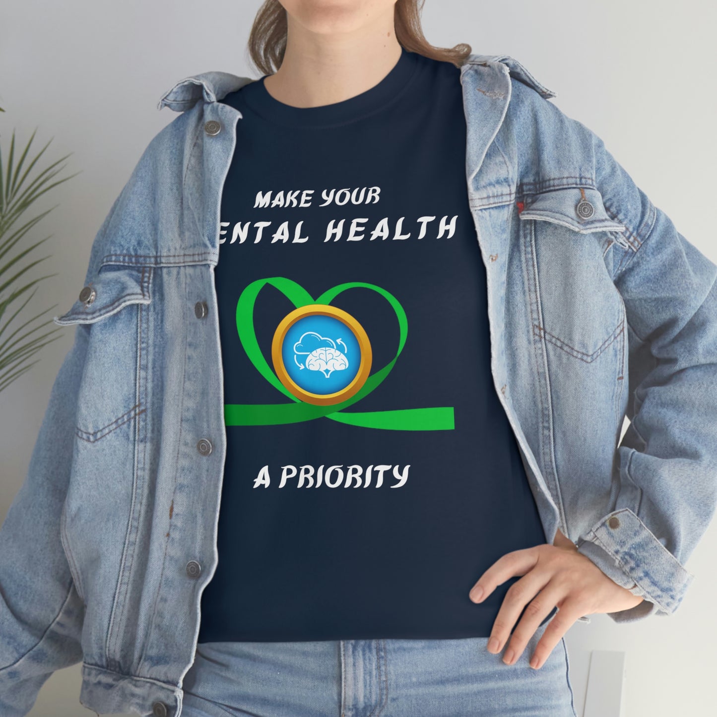 Mental Health A Priority Unisex Heavy Cotton Tee